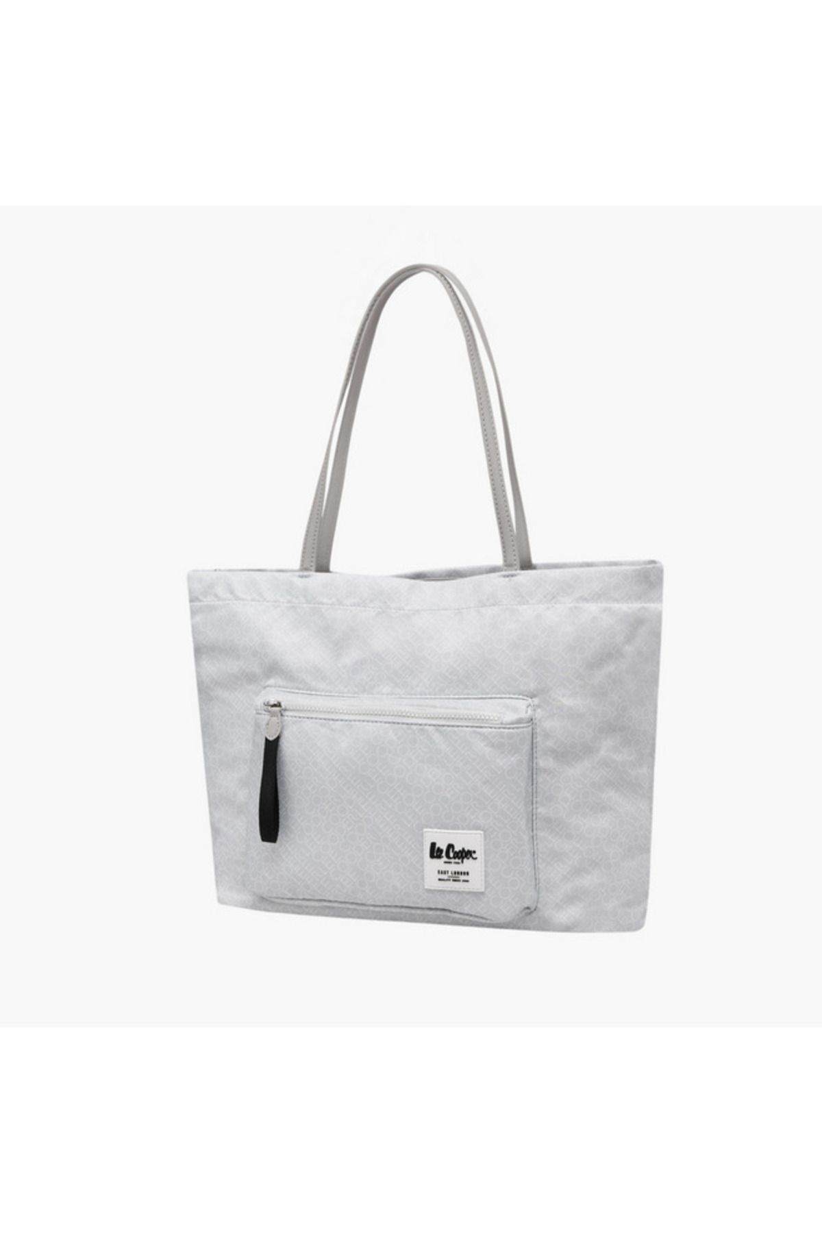 Lee Cooper-Monogram Print Tote Bag with Double Handle and Zip Closure 5