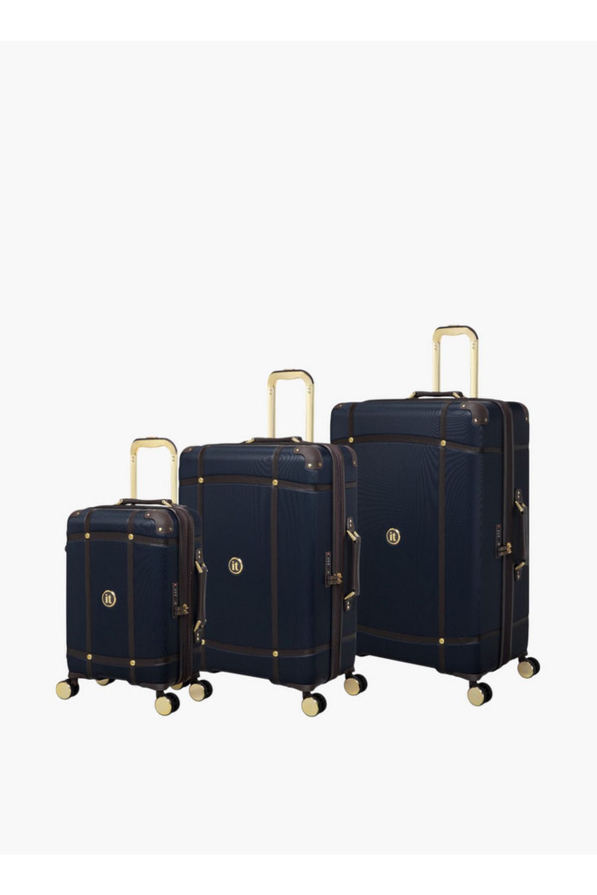 IT-Men Solid Hardcase Trolley Bag with Retractable Handle and Zip Closure - 28 Inches Check-In Bag 7