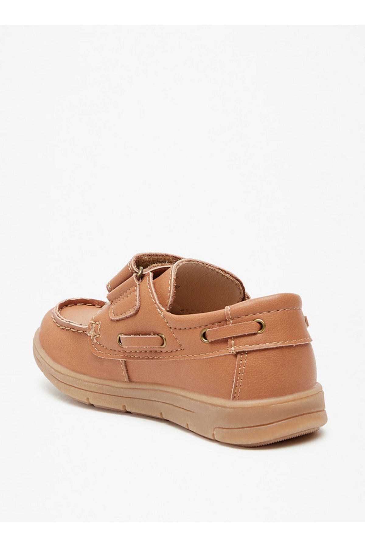 Juniors-Textured Loafers with Hook and Loop Closure 2