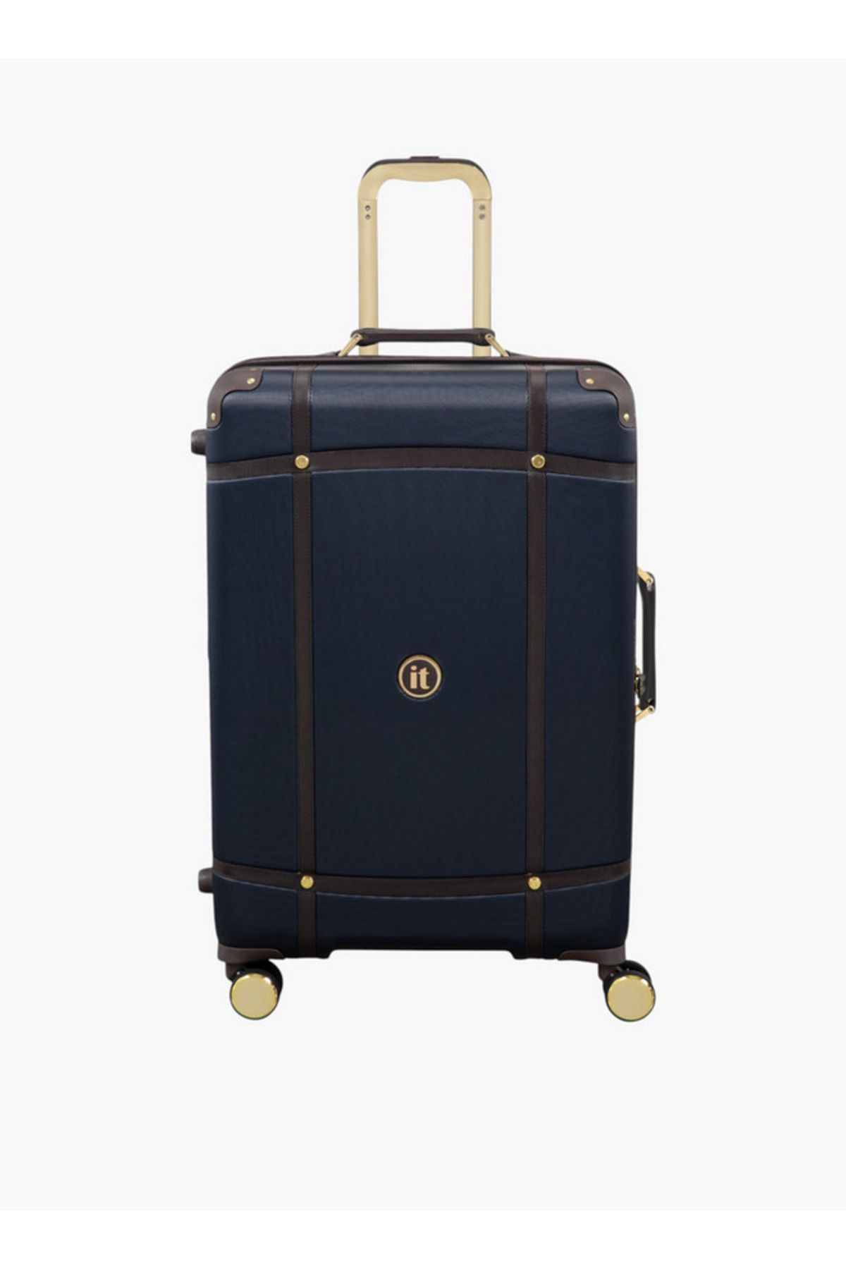 IT-Men Solid Hardcase Trolley Bag with Retractable Handle and Zip Closure - 28 Inches Check-In Bag 2