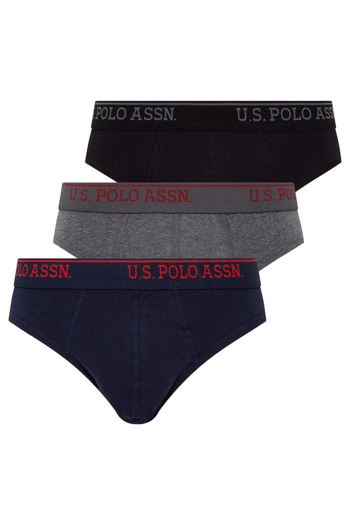 U.S. Polo Assn. Erkek Siyah Antrasit Lacivert 3'lü Slip