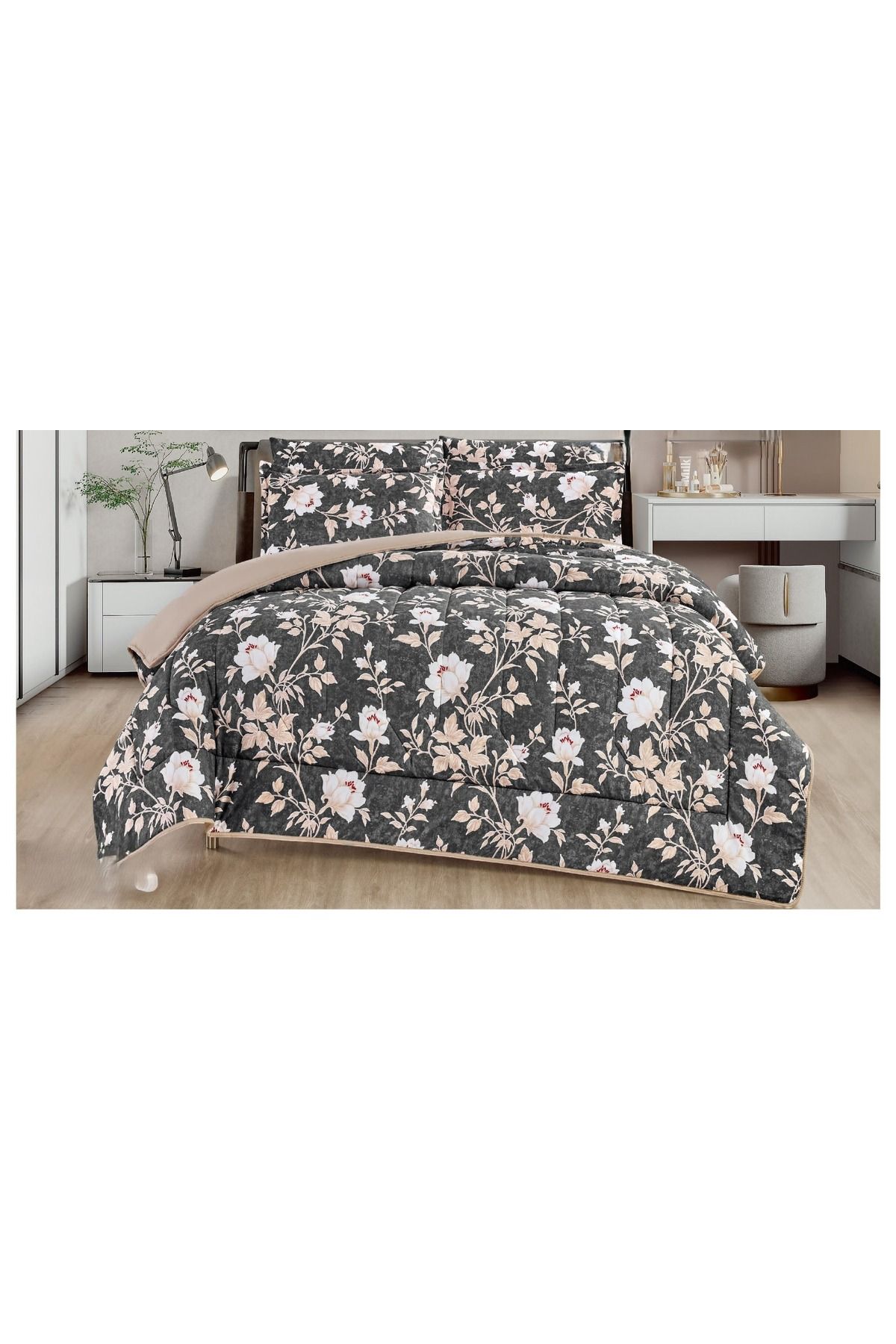Mark-Double bed sheet with a floral pattern, reversible design, to give you a refreshing summer with microfiber materials, size 220*240 cm 1