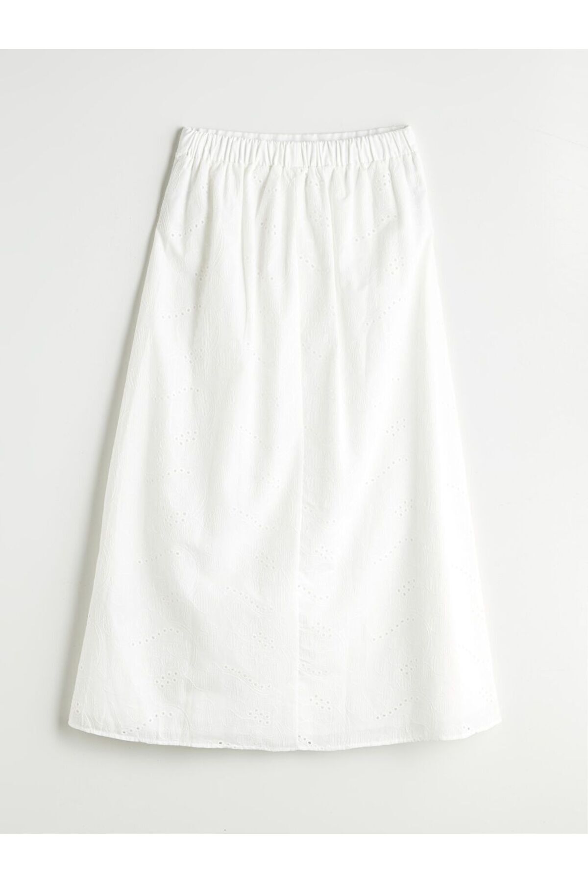 LC Waikiki-Lcwaikiki Classic A-Line Skirt with Elastic Waist and Openwork 6