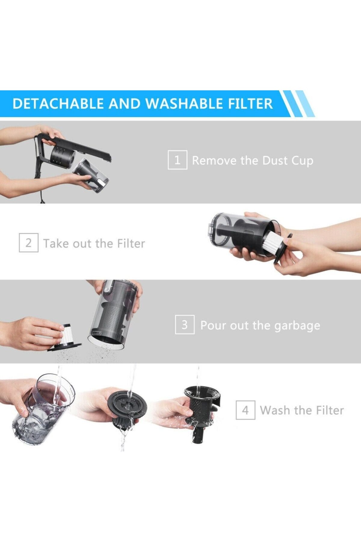divendi-ro-Aspirator auto, Turbo 100W, Lumină LED, Accesorii incluse, Premium 8