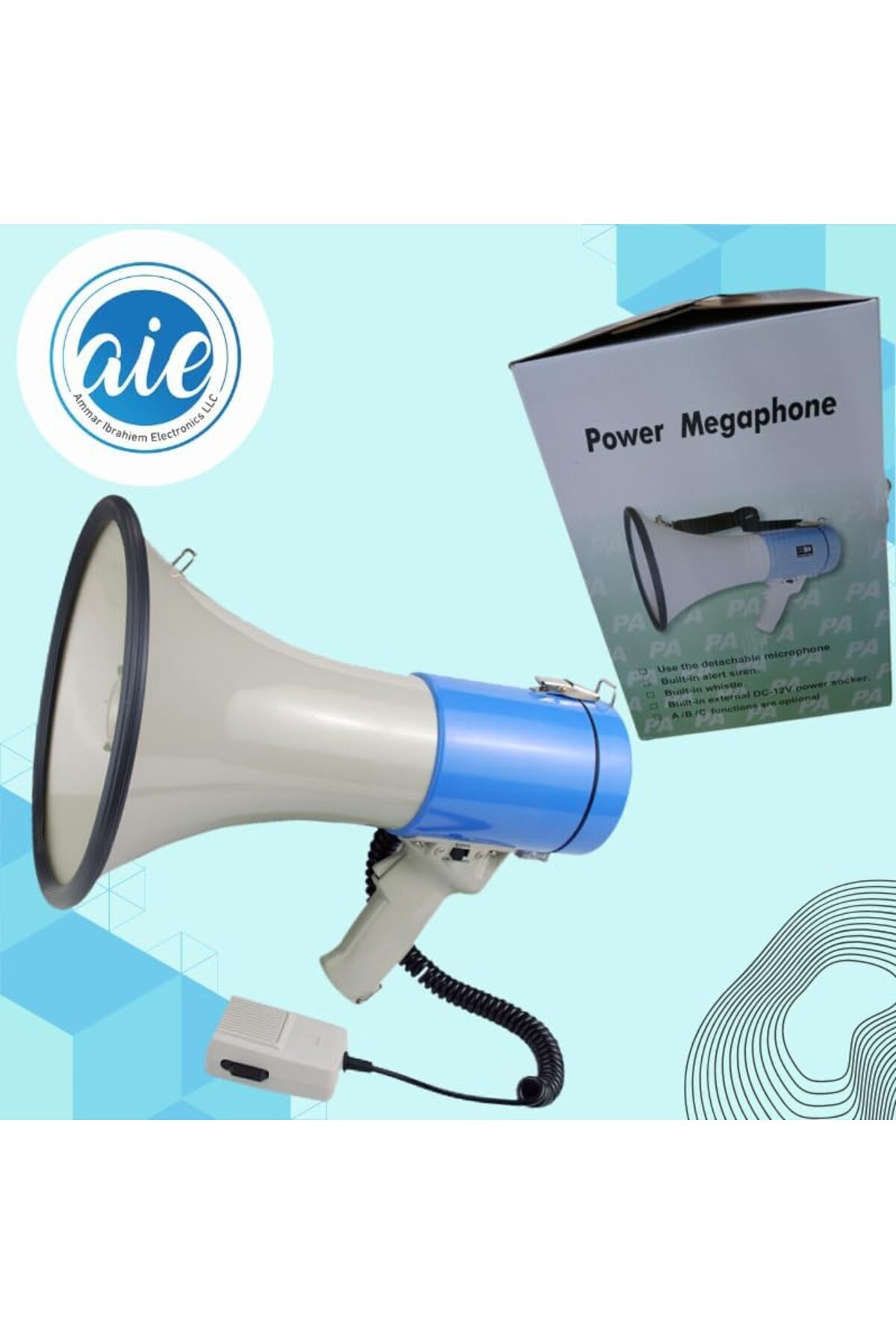 Generic-ER-66BT MGP 15" Power Megaphone with Siren, Recording, Detachable Mic, 240s Recording Time 3