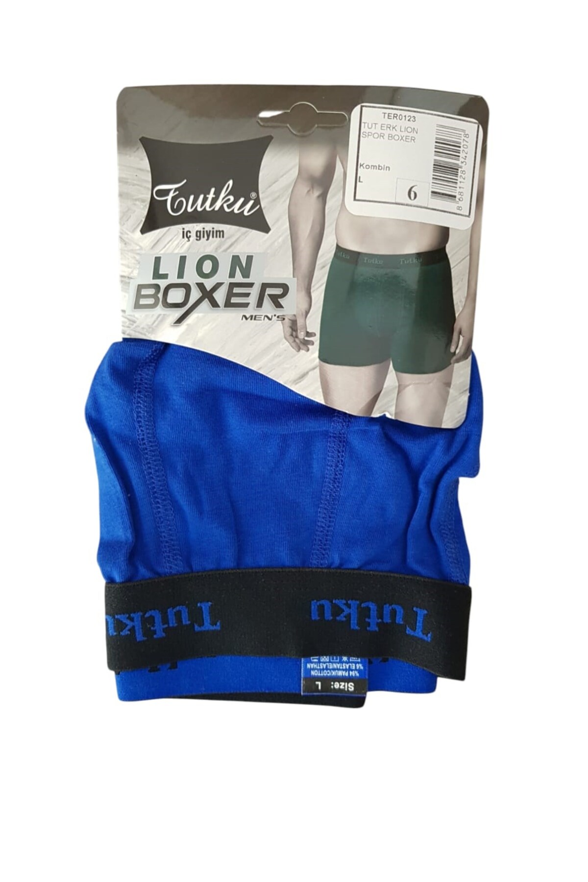 Tutku Erkek LION Spor Boxer 6'lı 0123 Kombin görsel 3
