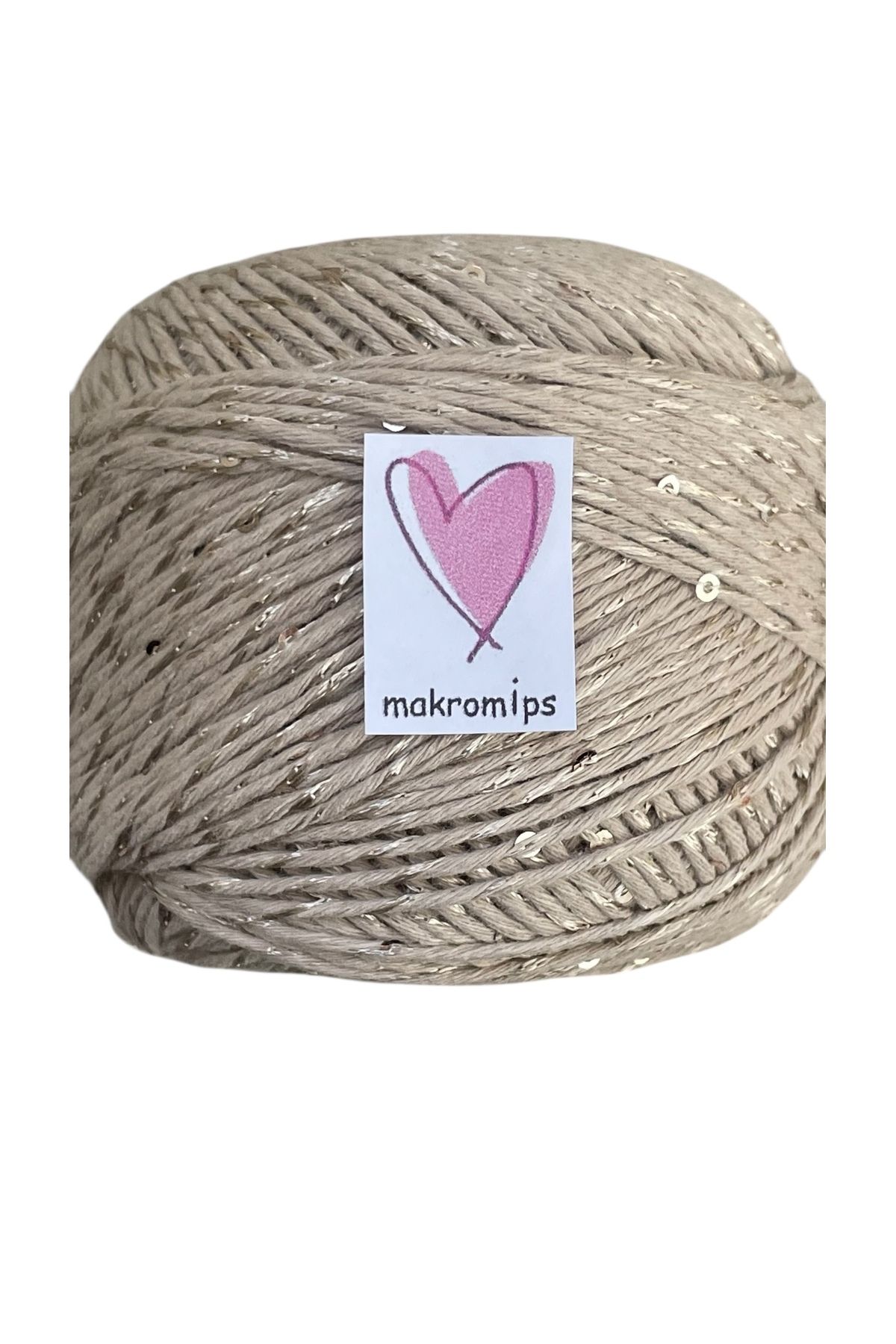 Makromİps-Pullu Coton Hand Knitting Yarn (50Gr) Sequence Shiny Stylish Hobby Fun 2