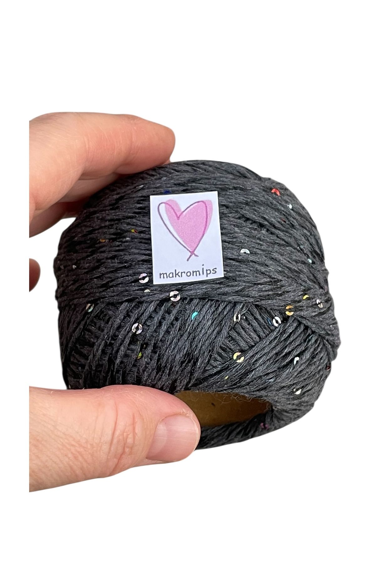 Makromİps-Pullu Coton Hand Knitting Yarn (50Gr) Sequence Shiny Stylish Hobby Fun 3