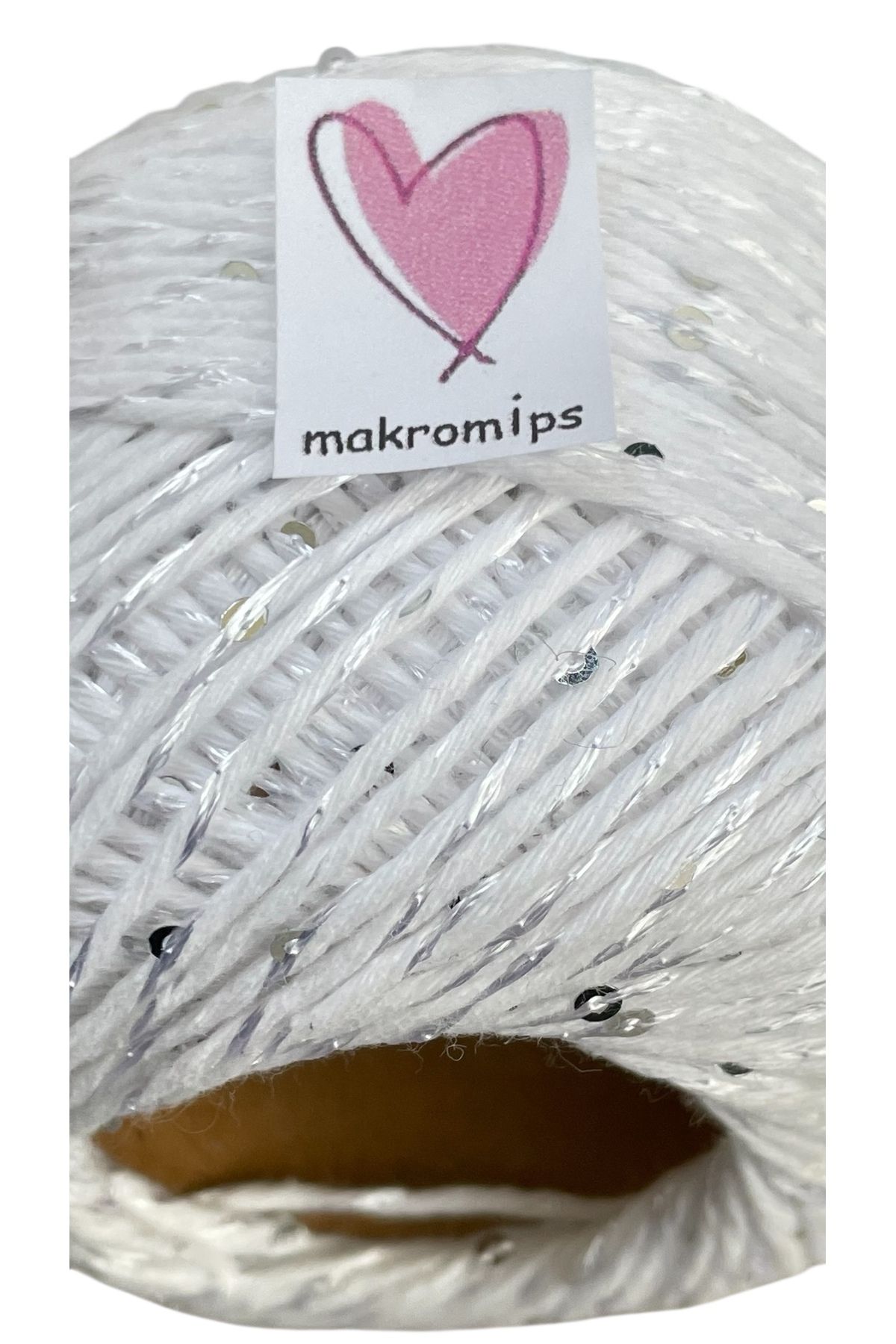 Makromİps-Pullu Coton Hand Knitting Yarn (50Gr) Sequence Shiny Stylish Hobby Fun 3