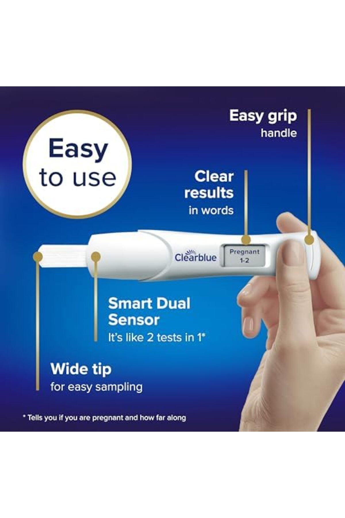 clear blue-Clearblue Pregnancy Test - Digital with Weeks Indicator, 2 Digital Tests 8