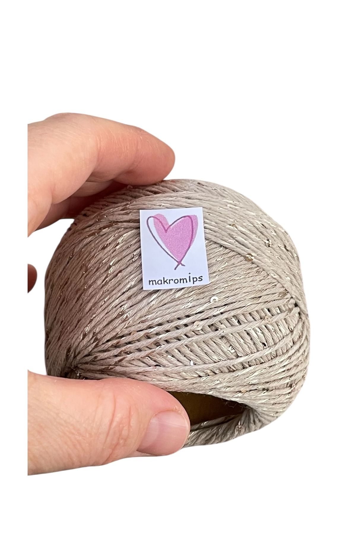 Makromİps-Pullu Coton Hand Knitting Yarn (50Gr) Sequence Shiny Stylish Hobby Fun 4