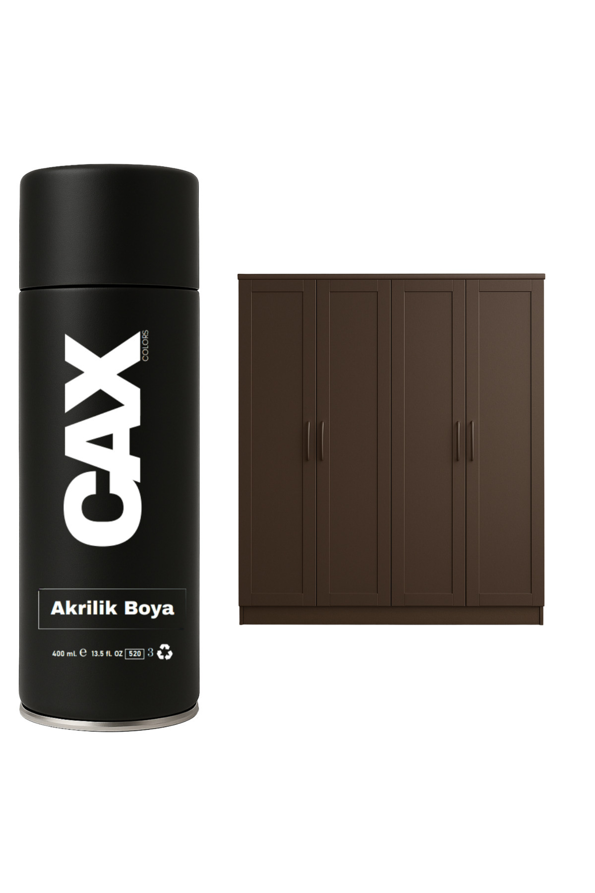 DEMİR&AHŞAP&PLASTİK DOLAP BOYASI ÖZEL YAPIM AKRİLİK SPREY BOYA 400 ML