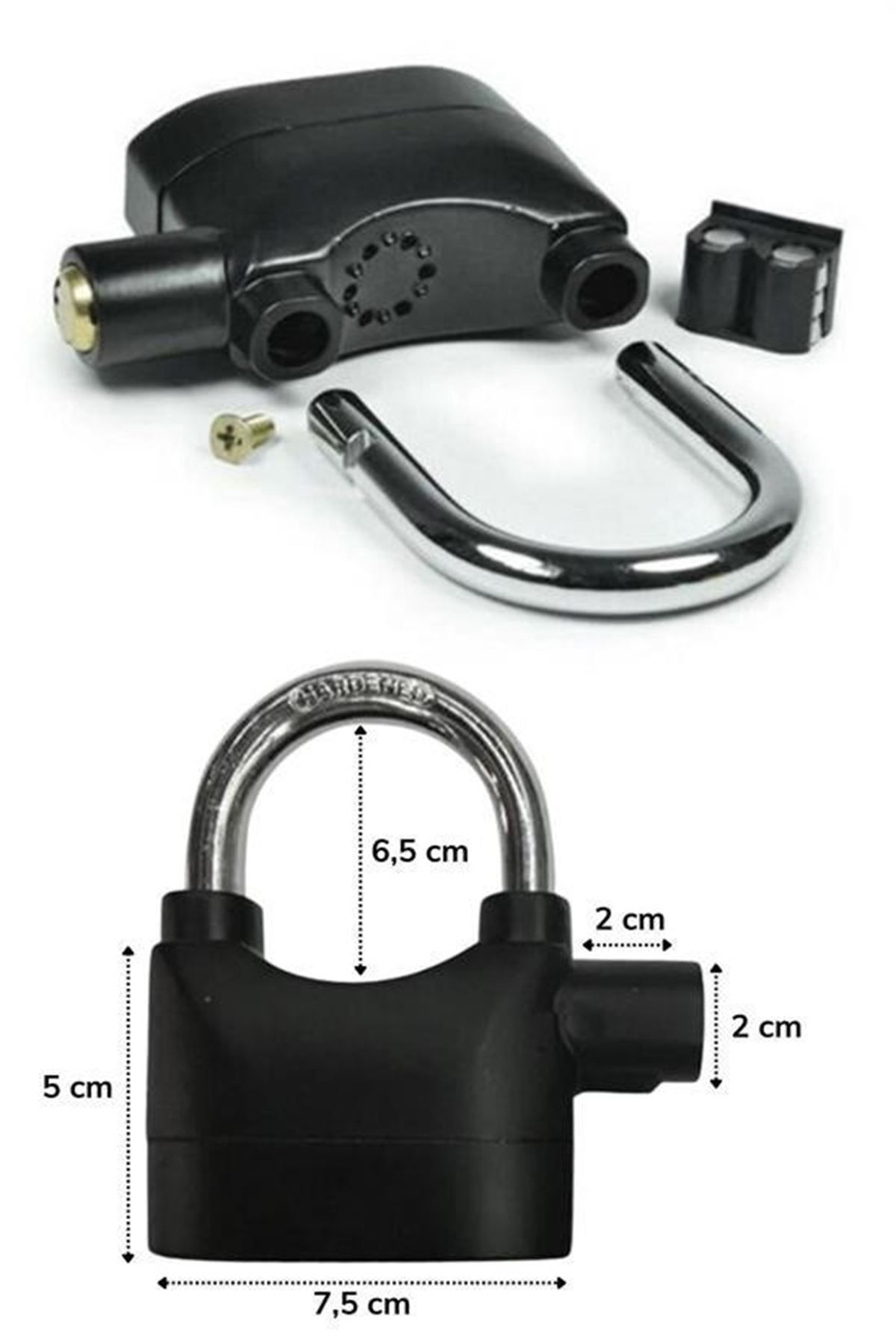 CONAHOME-BUFFER® Multifunctional Square Hanging Cabinet Lock with Decibels Black Alarm and Extra Security 7