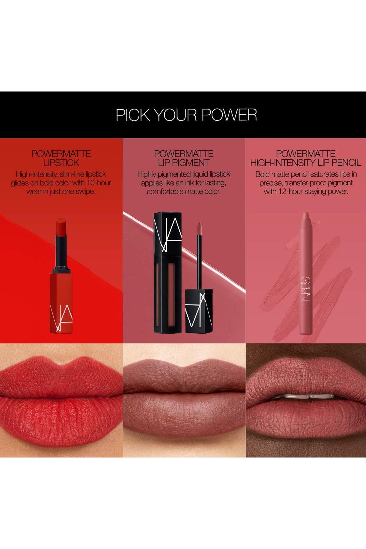 Nars-قلم الشفاه باور مات عالي الكثافة يدوم طويلاً 5