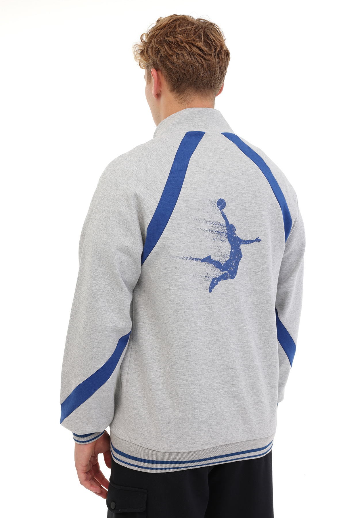 Reebok CAMBLE FZ Gri Erkek Eşofman Üstü görsel 4