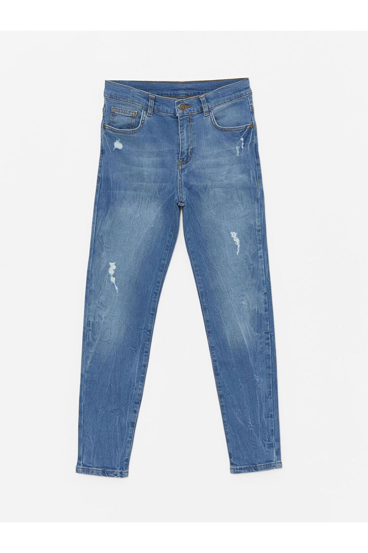 LC Waikiki-Lcw Kids Boy's Jeans Trousers with Adjustable Elastic Waist 3