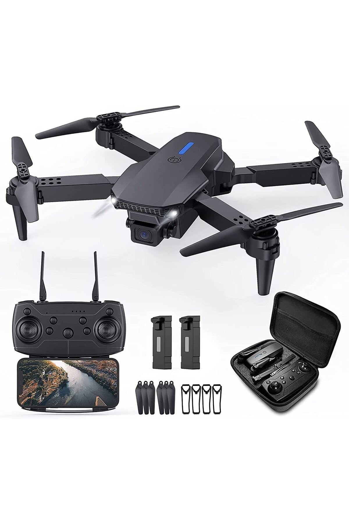 Cyber-Mini Drone With Single Camera Foldable Drone With Carrying Case, 1