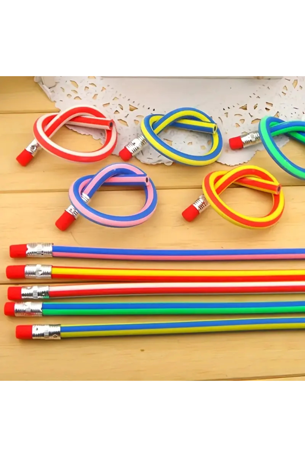 LRS STORE Süper Flex 5 Adet Bükülebilen Kurşun Kalem Eğilebilen Stres Kalemi