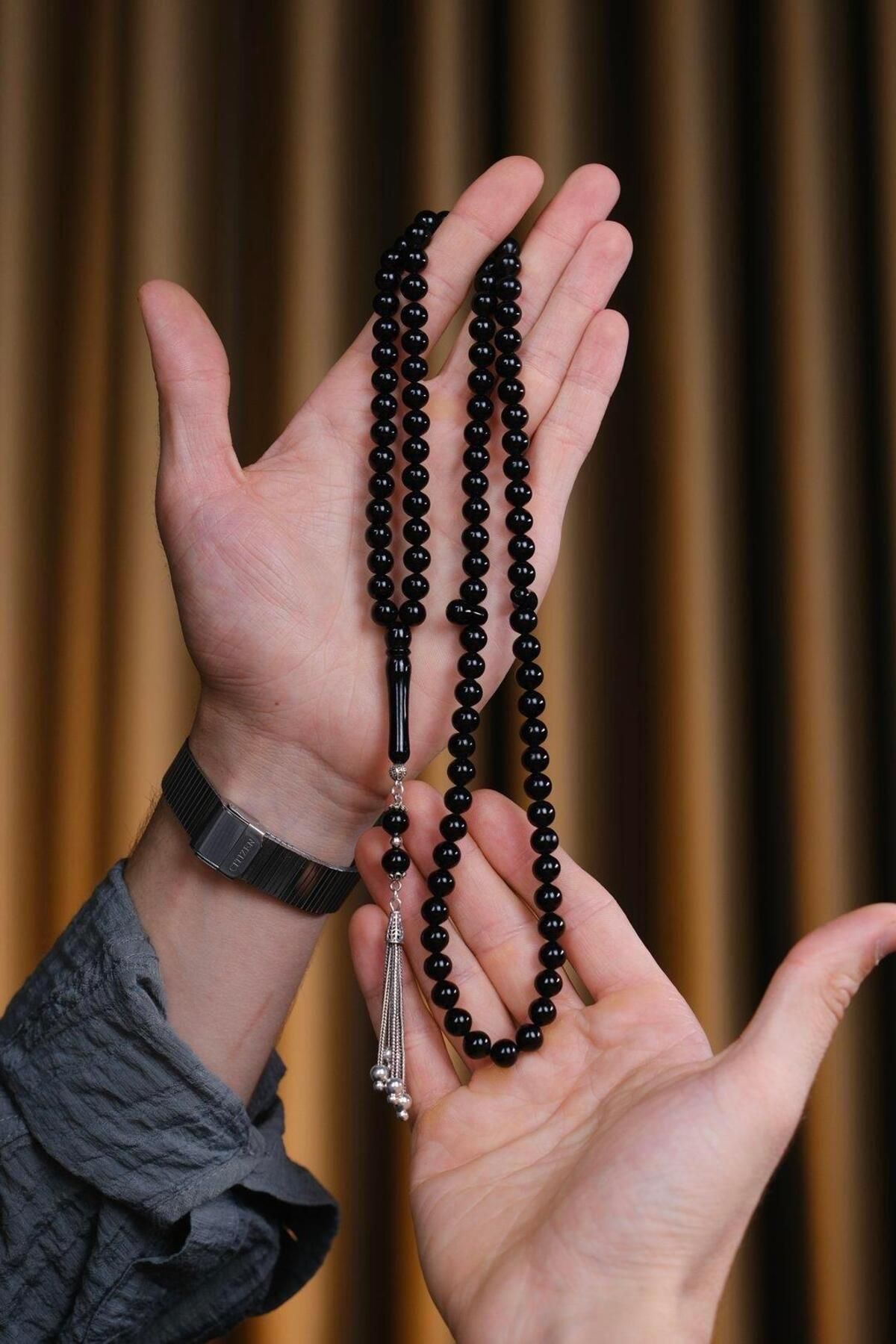 dergah tesbih-Master Ömer Aktaş Craftsmanship Silver Design Erzurum Oltu 99 Prayer Zikir Prayer Beads 5