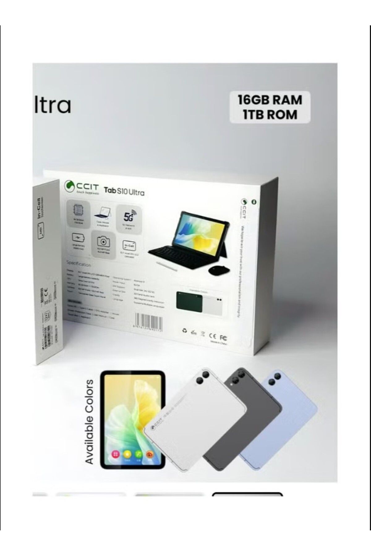 CCIT-تابلت Tab S10 Ultra شاشة 10.1" ورام 16GB وذاكرة 1TB 2
