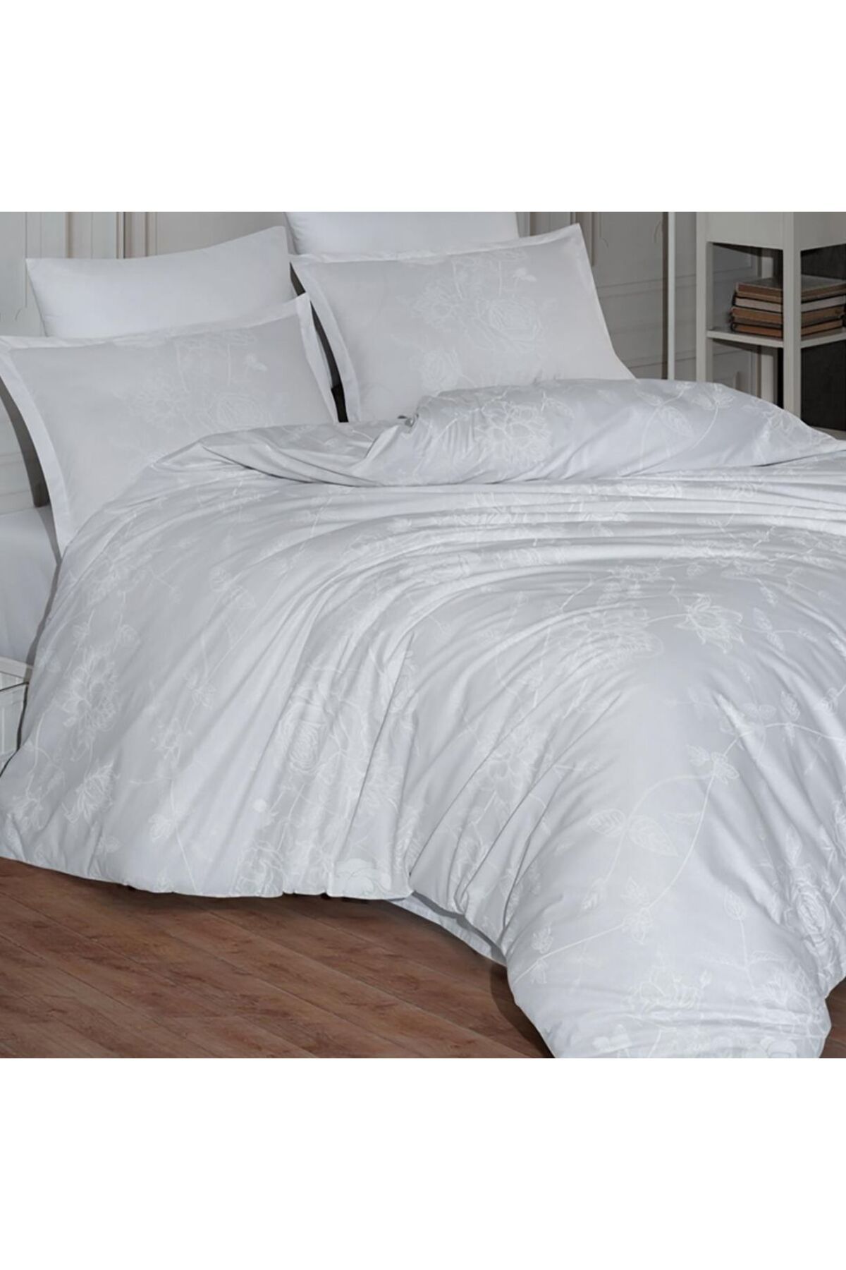 NufJoy-Lenjerie pat 100% BUMBAC RANFORCE, 4 Piese, King Size, cearsaf pat 240x260 cm, Calitate Premium 2