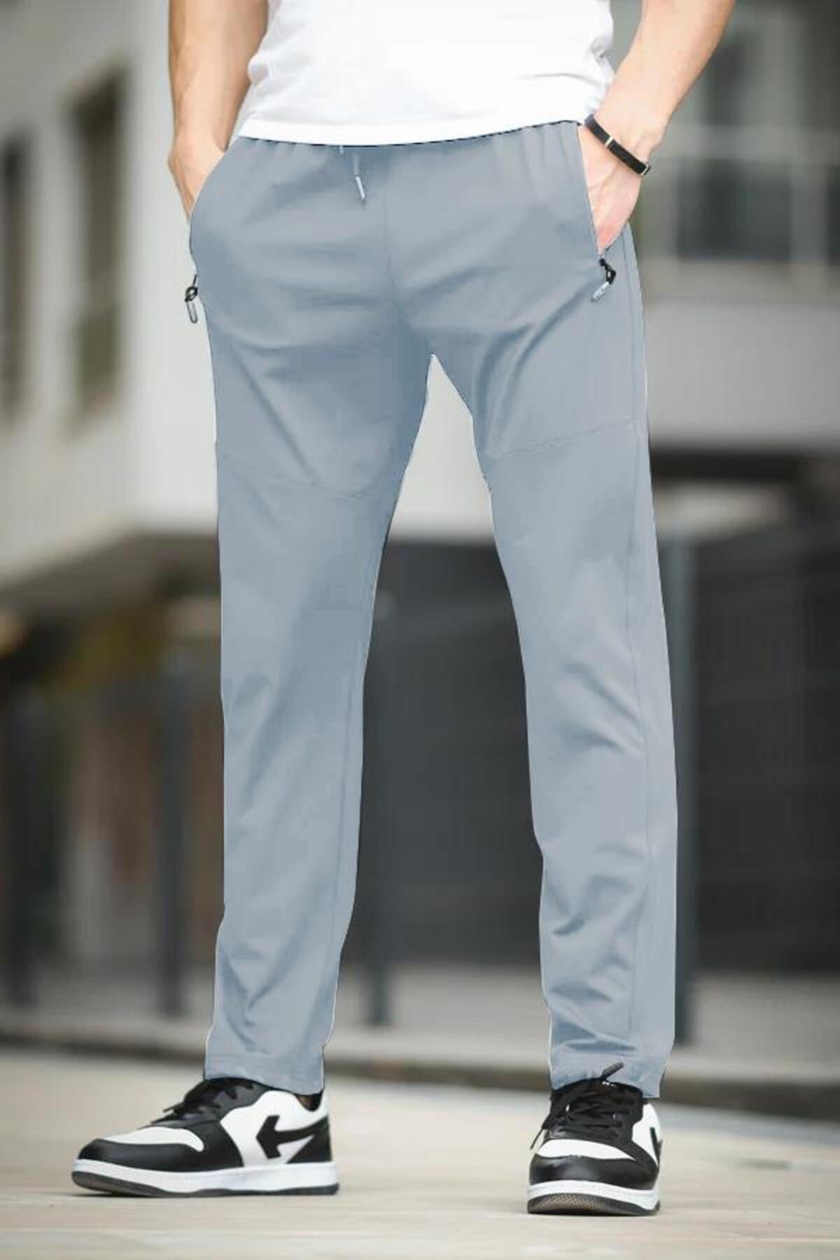 Oksit  Fico Dalgıç Scuba Kumaş Slim Fit Dikiş Detaylı Düz Paça Eşofman Altı - Görsel 3