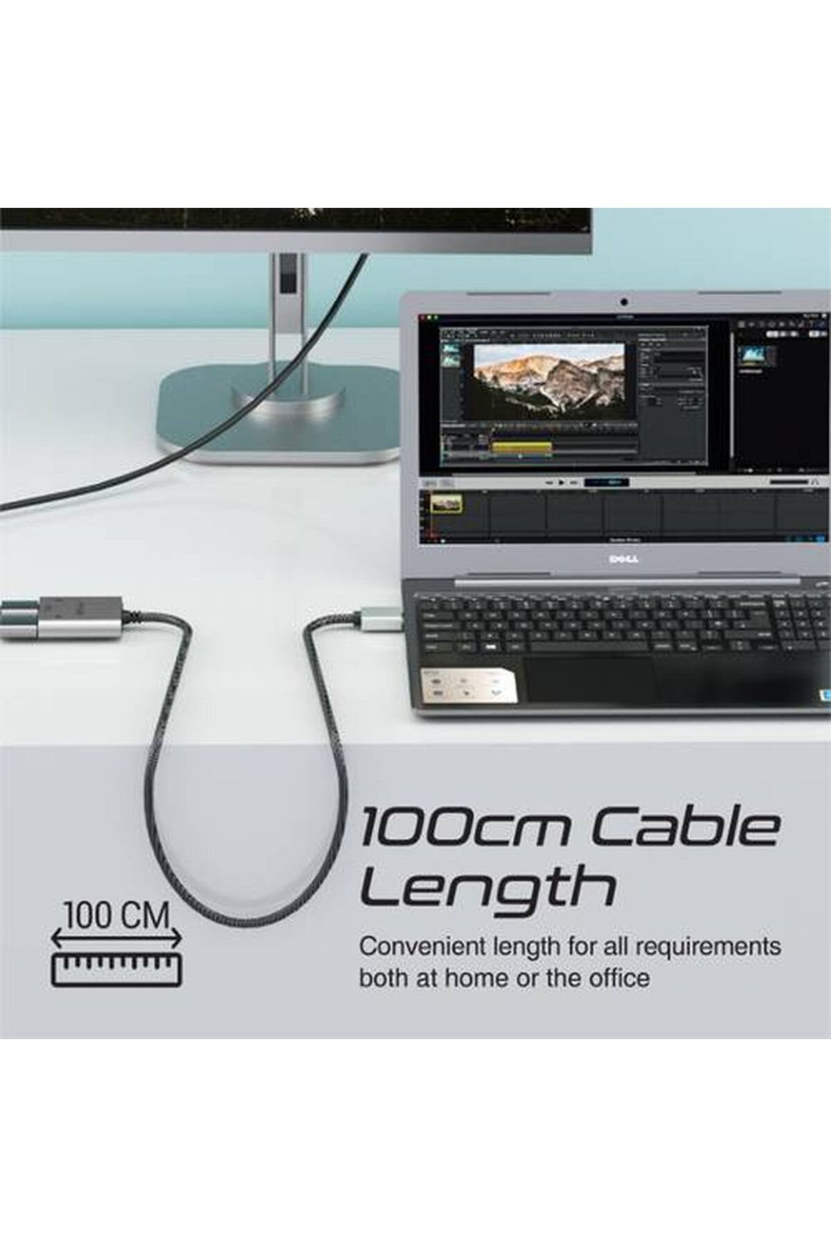 Promate-Amazing viewing experience with this high-quality 4K HDMI splitter with dual HDMI output and easy plug and play, 1 meter long 3