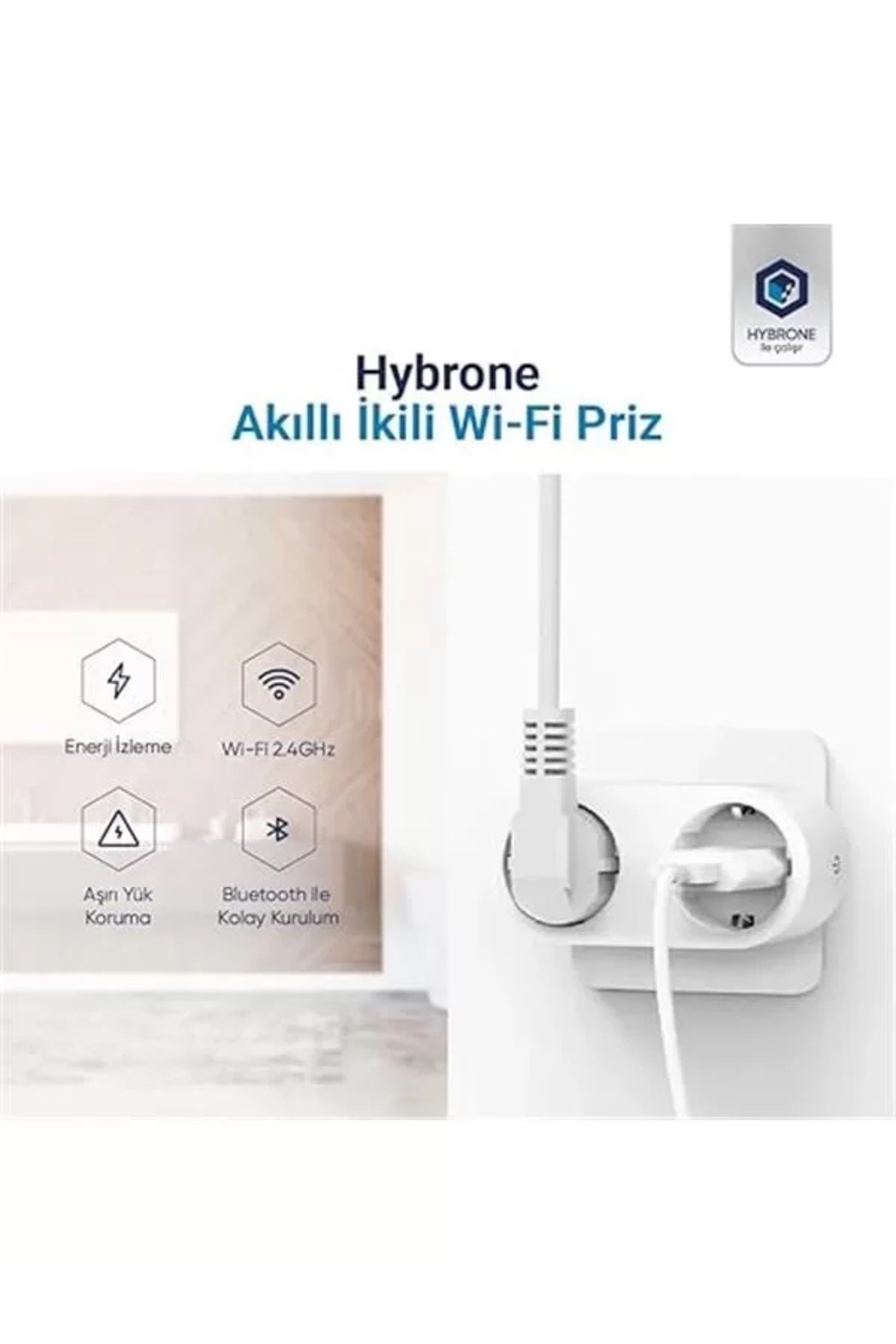 STOREMAX-Hybrone مقبس ذكي مزدوج واي فاي مع حماية من زيادة التيار، 16 أمبير، مراقبة الطاقة، قفل للأطفال، مع التطبيق 7