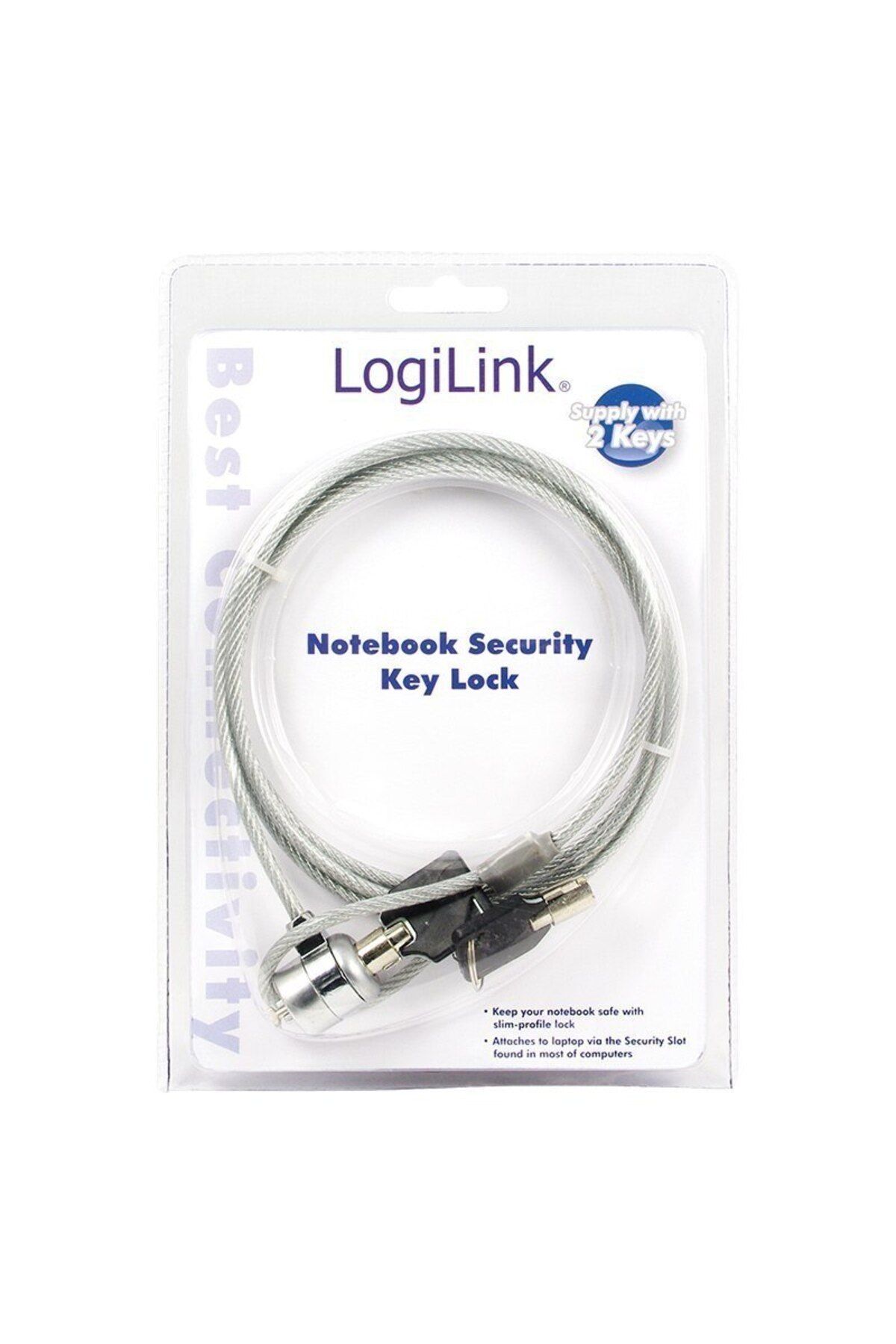 LogiLink-- Încuietoare de siguranță prin cablu | 1,5 m 6