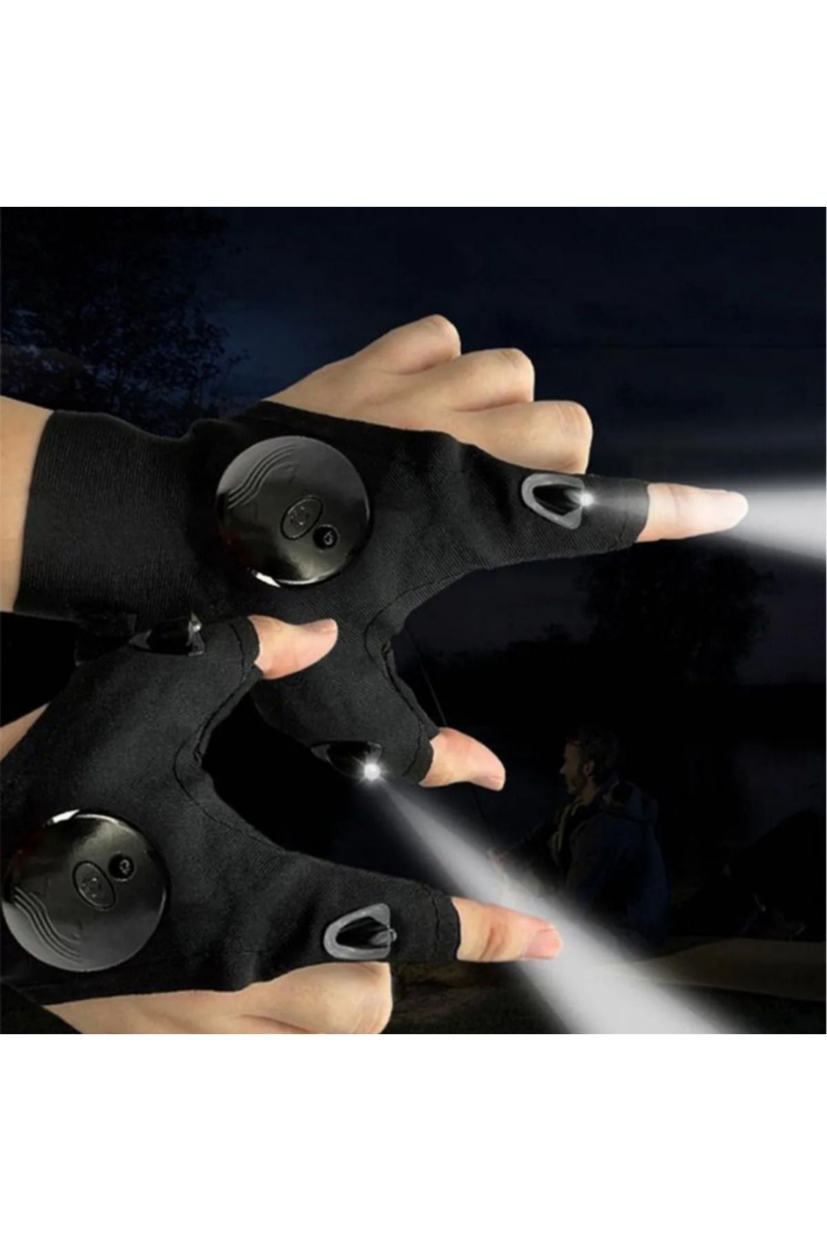omilife-Lighted Gloves Fingertip Led Lighted Flexible Structure Gloves Illuminated Practical for Night Work 5