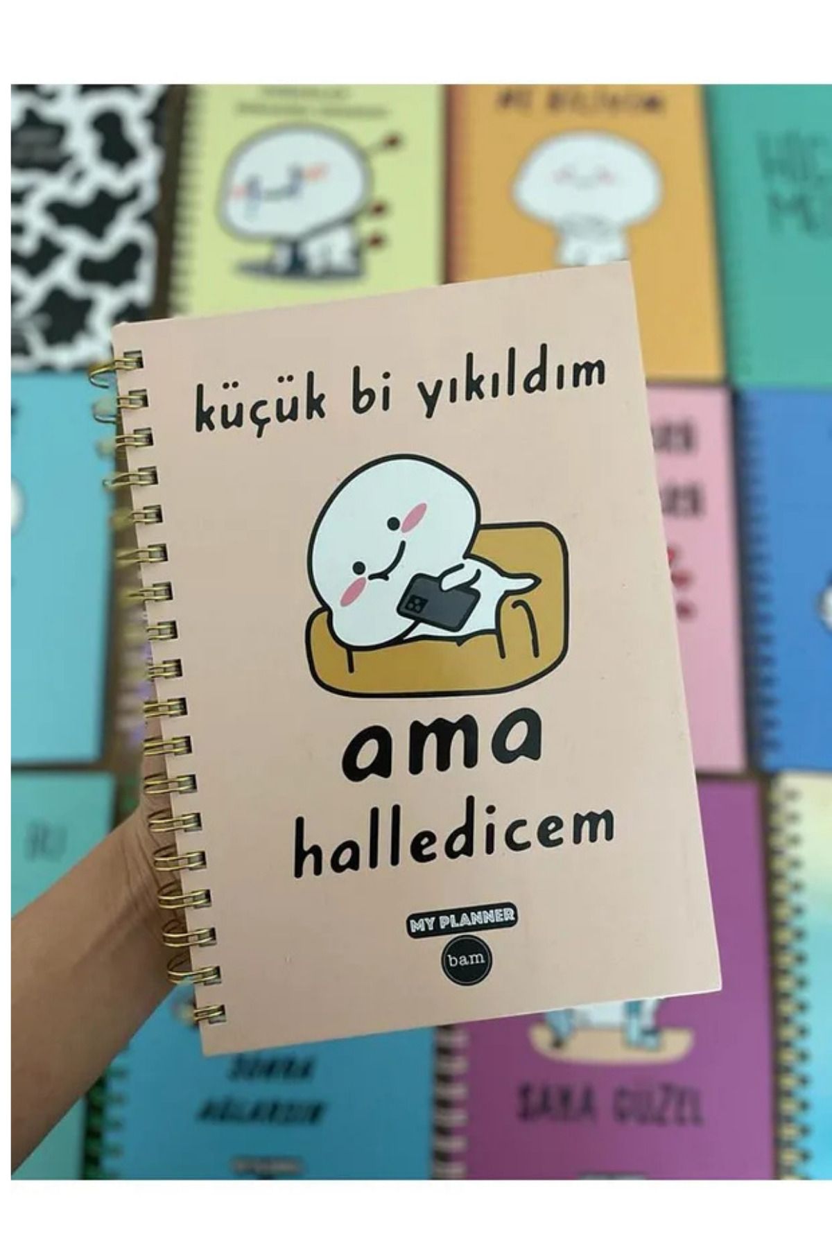 MİNGODAN-Undated Weekly Planner Notebook Small Bi I'M Broken but I Can Handle It Motivational Planner with Stickers 1