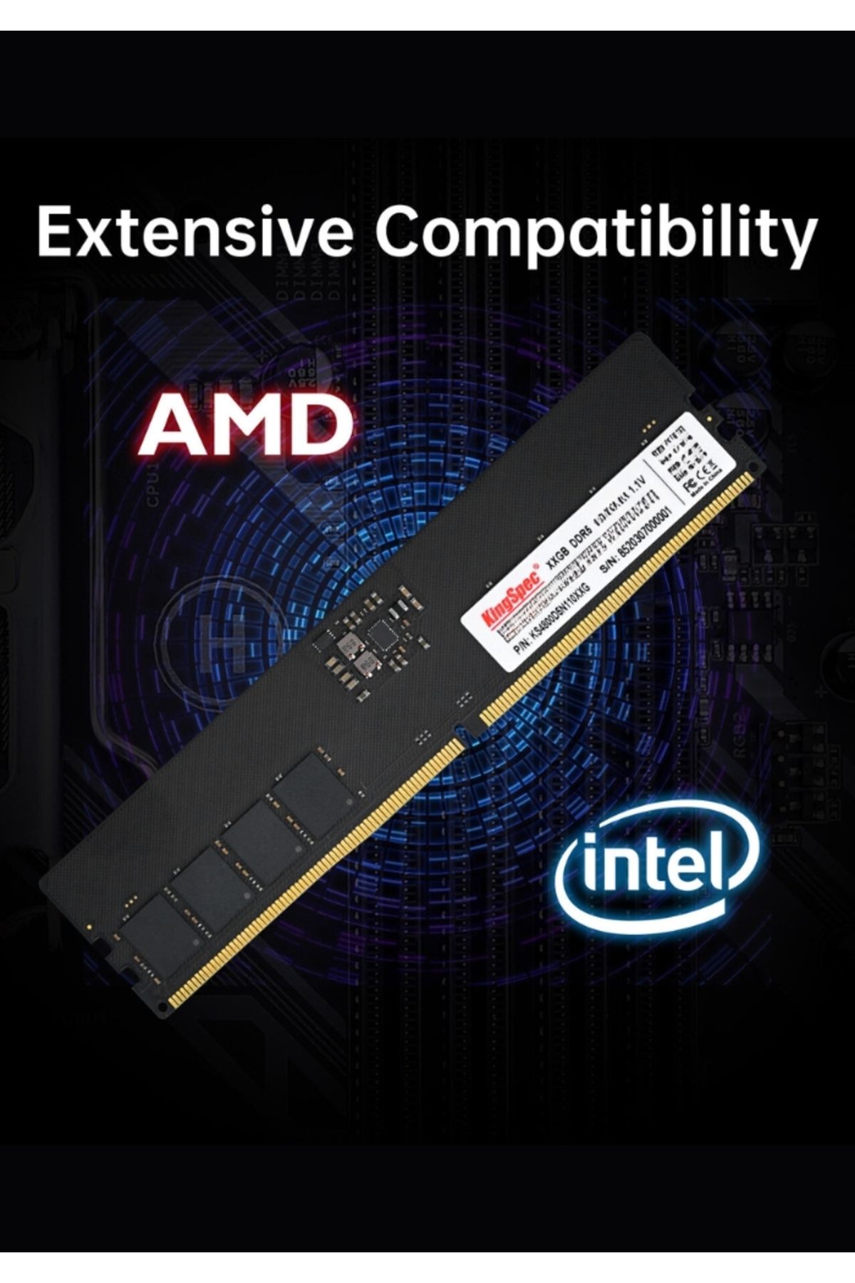 KINGSPEC-DDR5 Desktop Memory RAM 288-pin DIMM 5600MHz Compatible Intel And AMD System 3