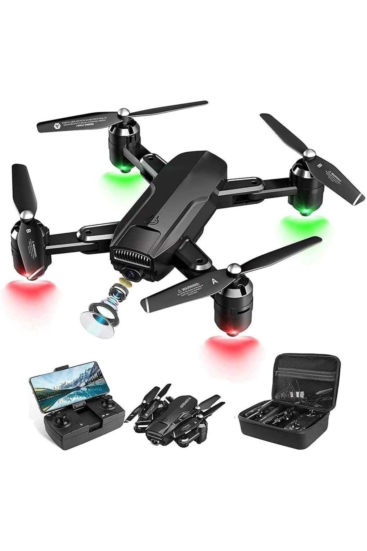 divendi-ro-TYPHOON drone with GPS, 1080PX, 4K HD camera, RC, foldable, 20-25min flight autonomy, black 8