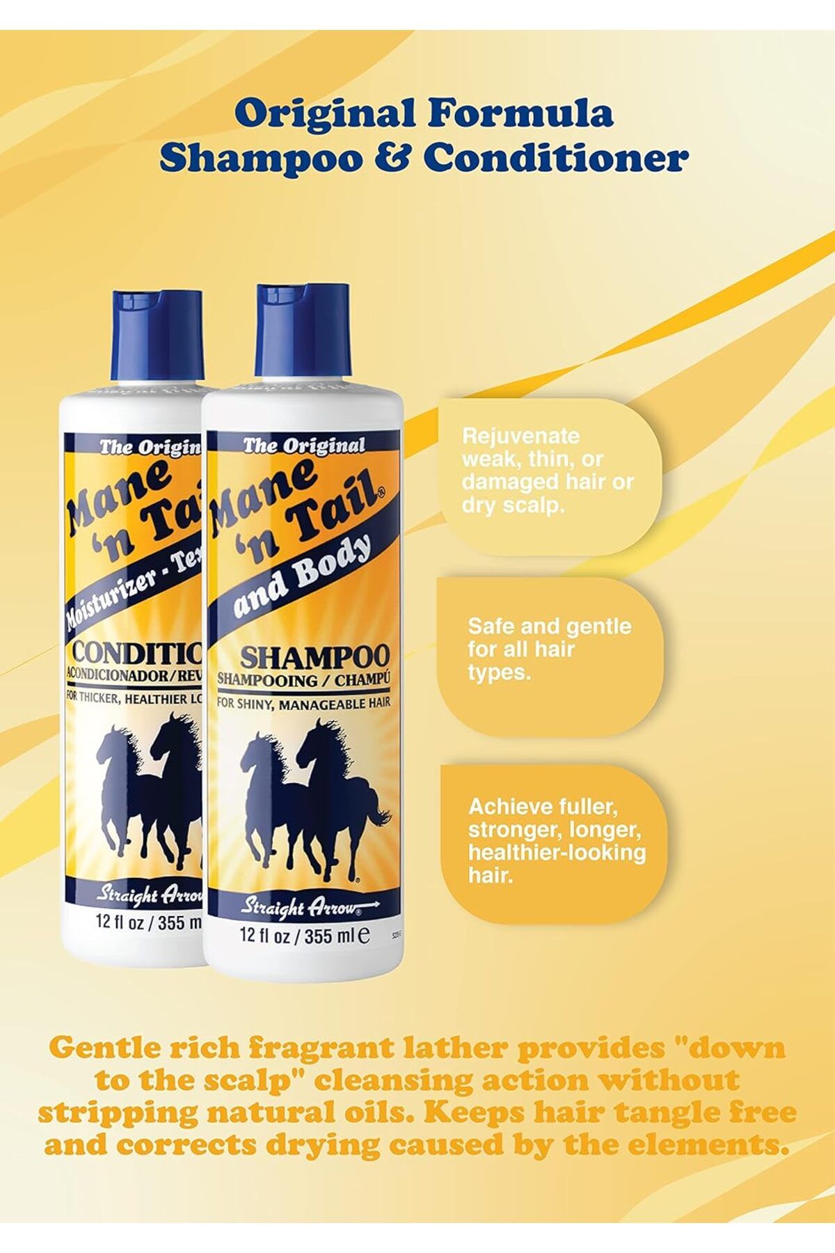 MANE'N TAIL-Mane 'n Tail Original Shampoo & Conditioner Kit 3