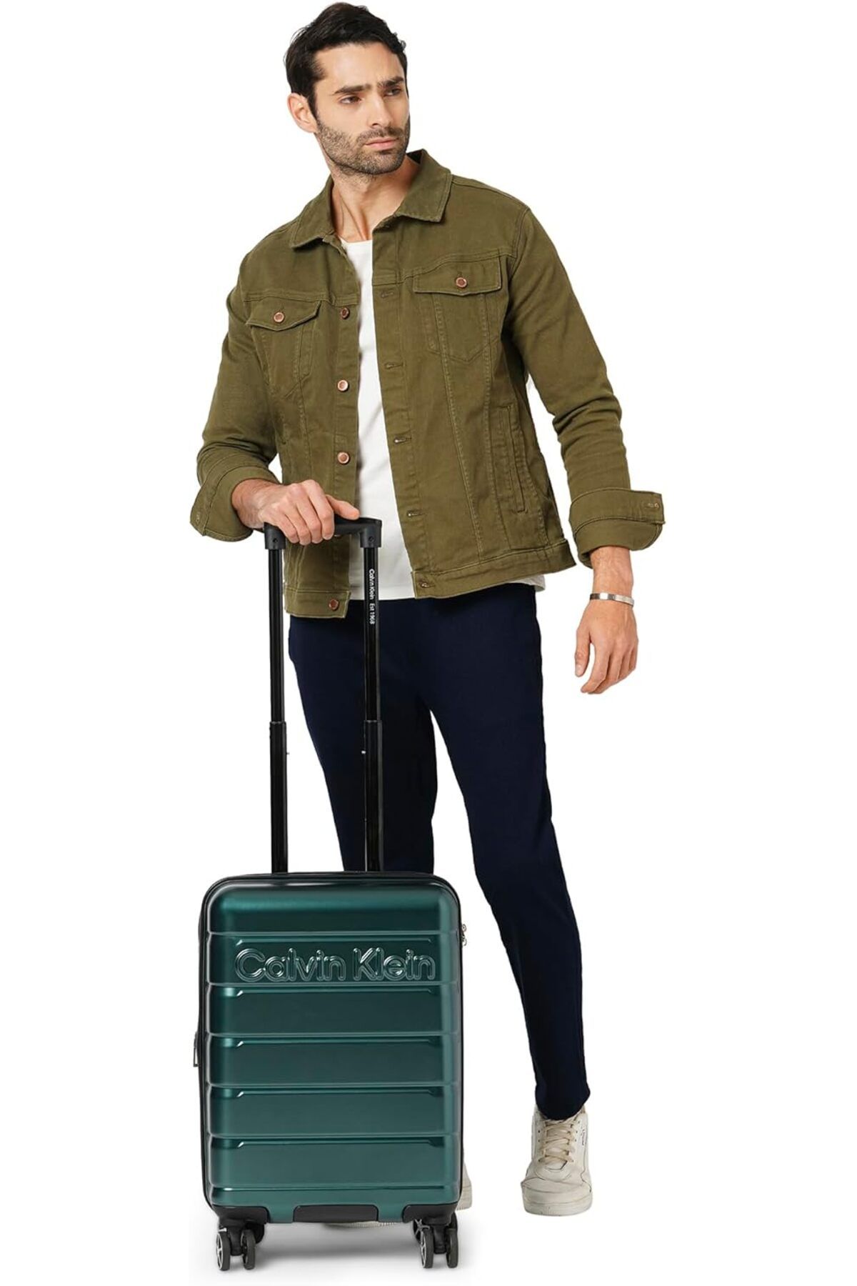 Calvin Klein-Ridge Line Hardside Spinner Luggage On Wheels, Ultra Lightweight ABS, 4 Double Wheels with TSA Lock 3