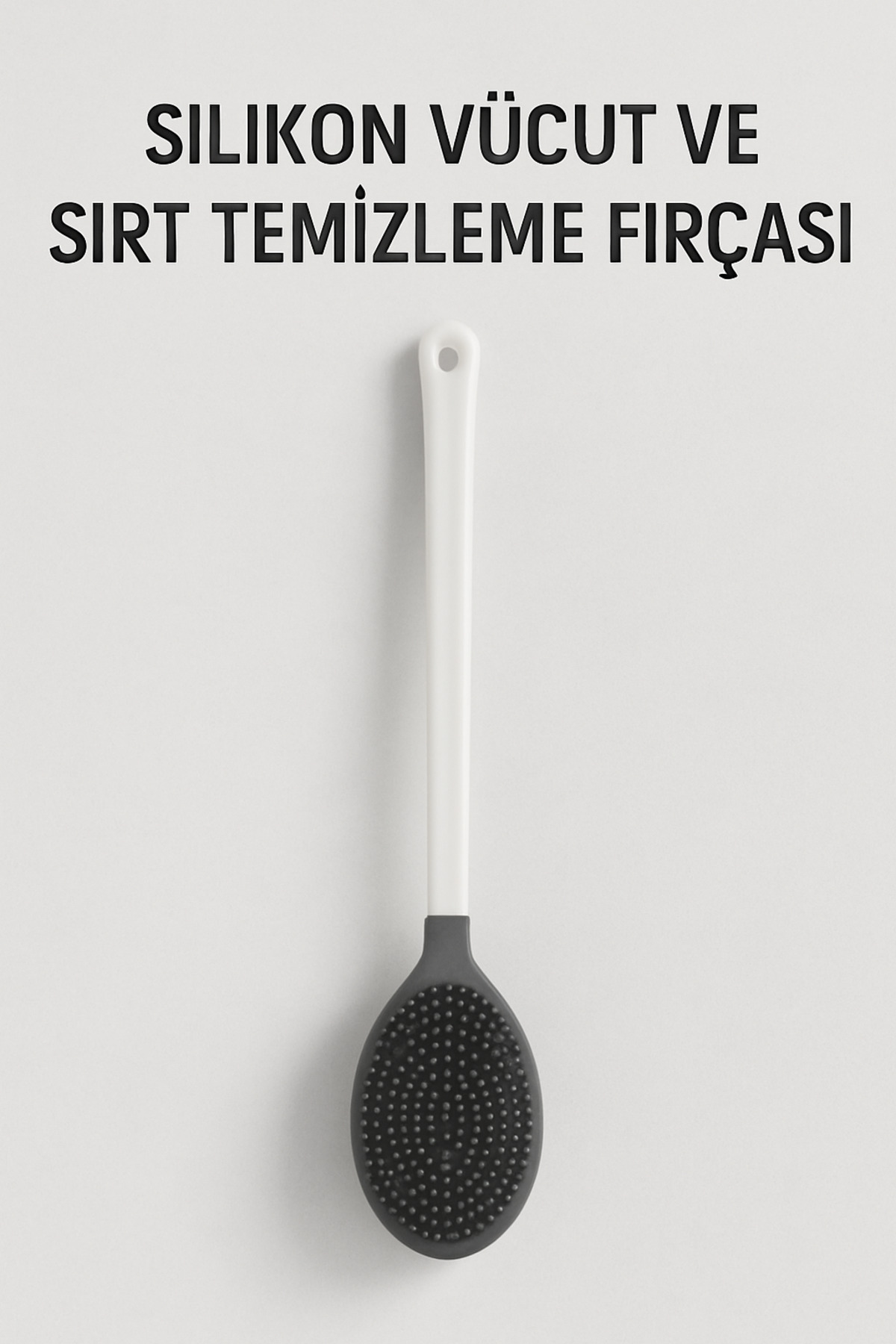 FERAH PLASTİK Slikon Vücut Ve Sırt Temizleme Fırçası - Uzun Saplı Banyo Fırçası