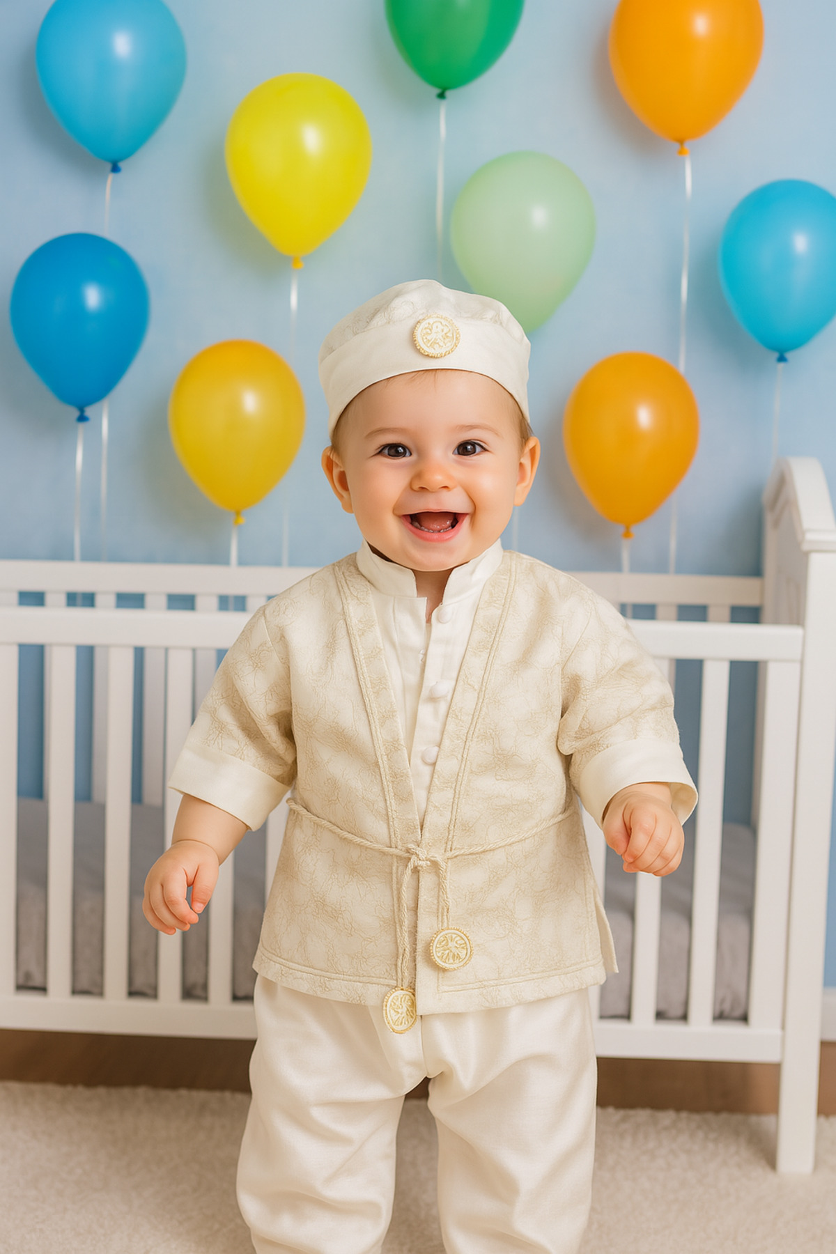 Cherub Baby Erkek Bebek Mevlütlük Şehzade Sünnetlik Sünnet Kıyafeti Erkek Çocuk Hediye Bebek Hediyelik fotoğrafı 2 (önizleme)