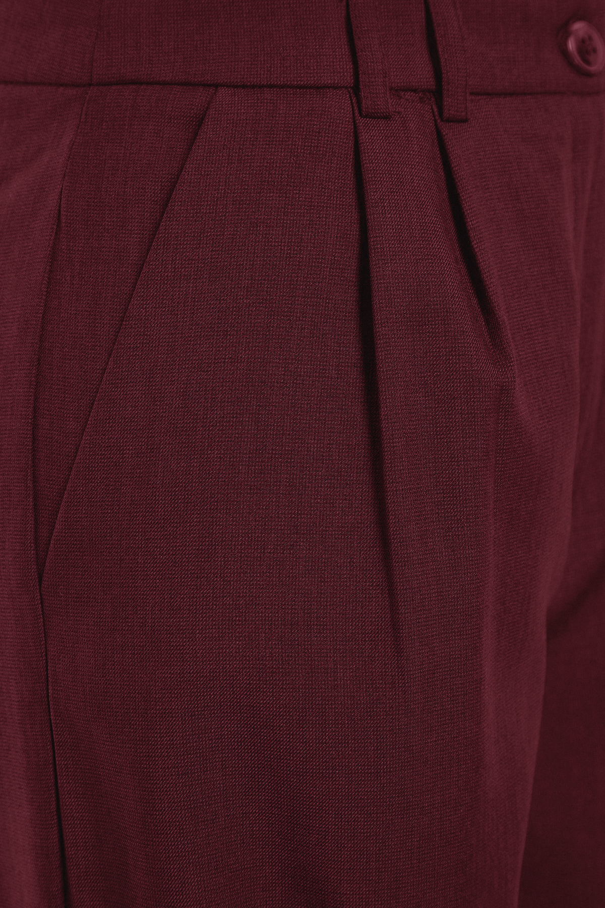 Trendyolmilla  Bordo Wide Leg/Geniş Paça Pilili Pantolon TWOAW22PL0475 - Görsel 11