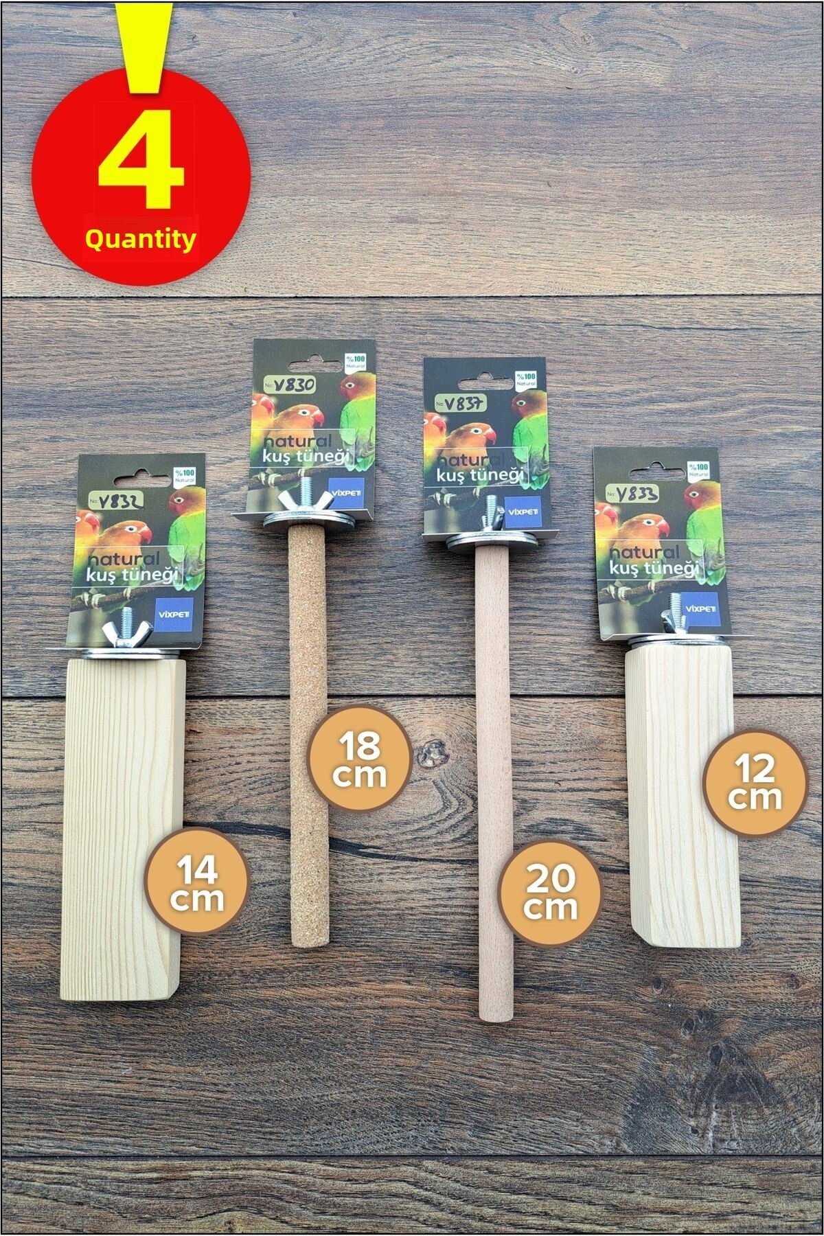 Vixpet Venty 4-Piece Parrot Perch Set | Companionship | Forpus | Sevda ...