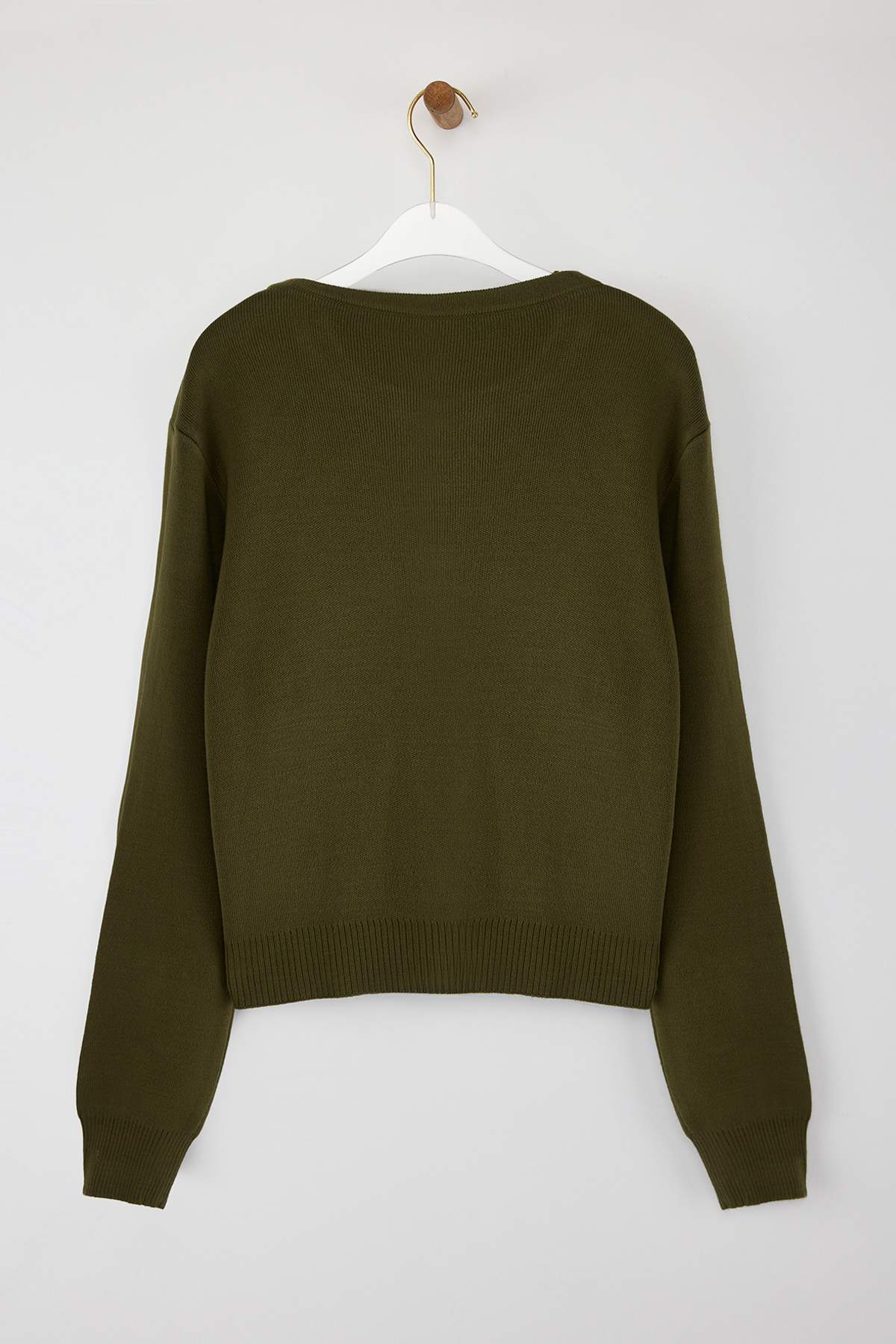 Trendyolmilla  Haki Basic Hırka-Bluz Triko Hırka TWOAW25HI00216 - Görsel 10