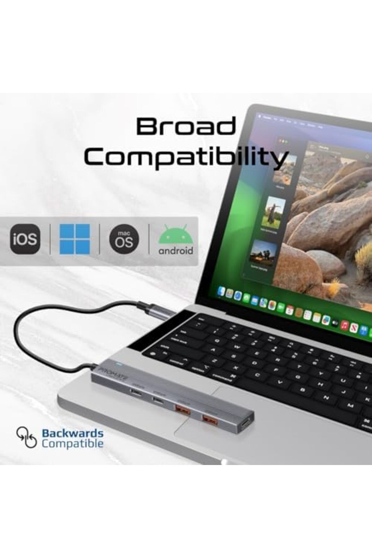Promate-4-in-1 Multi-Display Hub With Dual USB-A and USB-C Ports 5