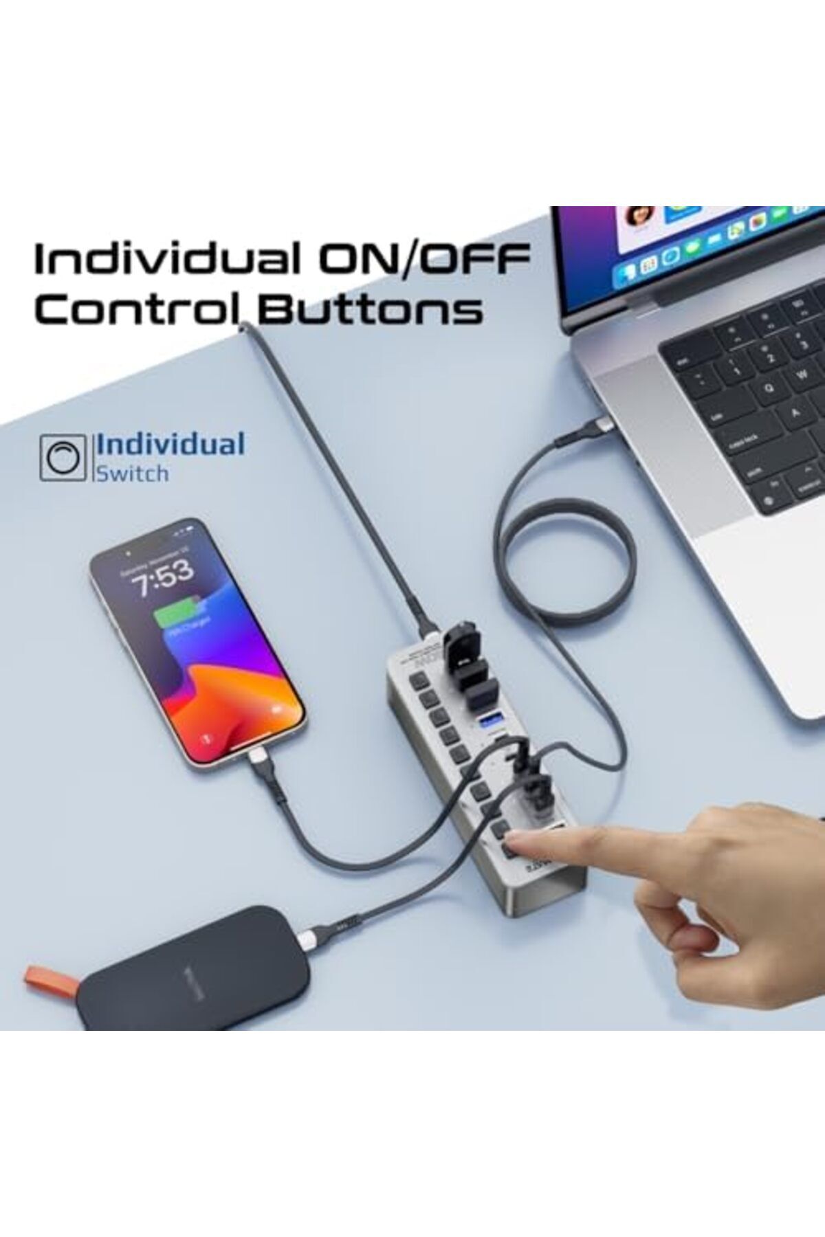 Promate-14-In-1 Multiport 60W USB-C Tower Hub 6