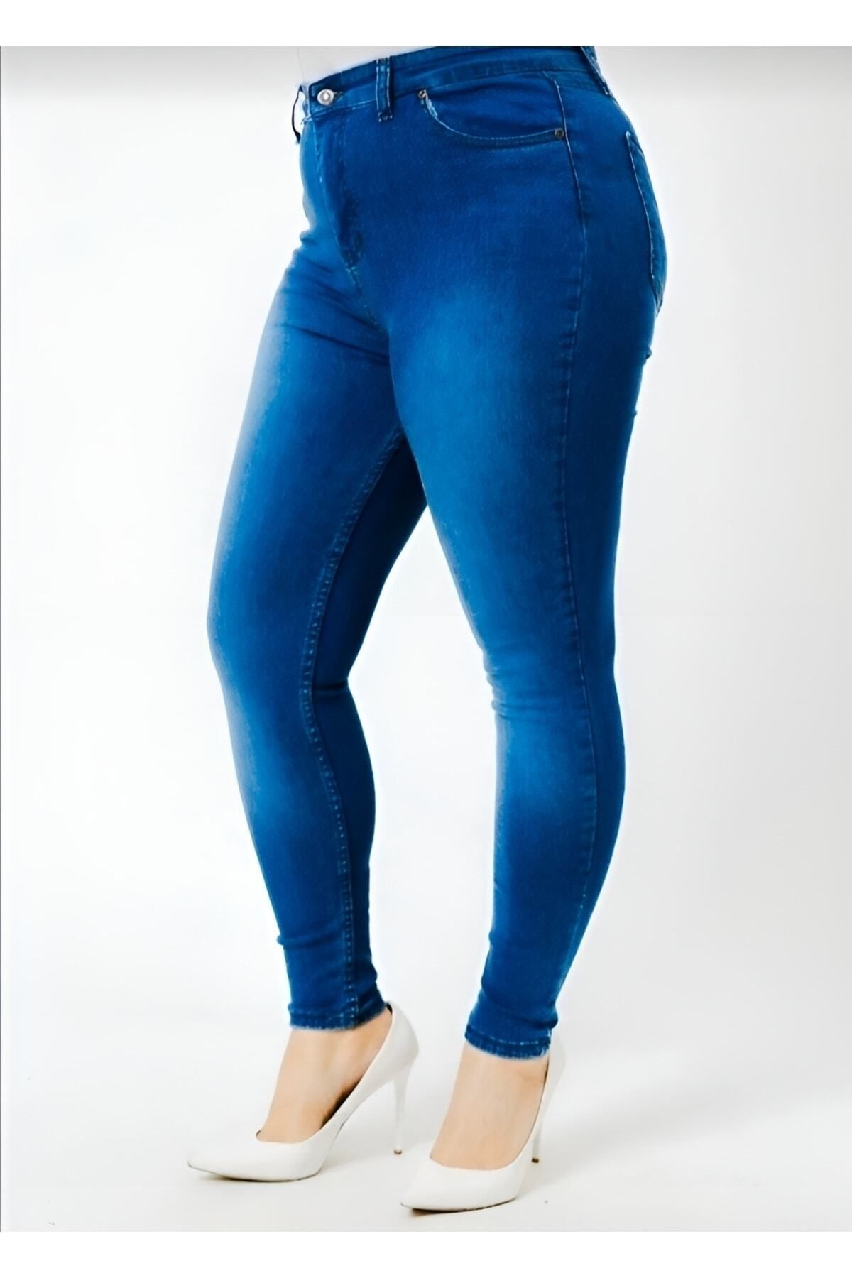 Lixera-Large Size Lycra Dark Weathered Oversize Jeans Collector Size Table Available 3