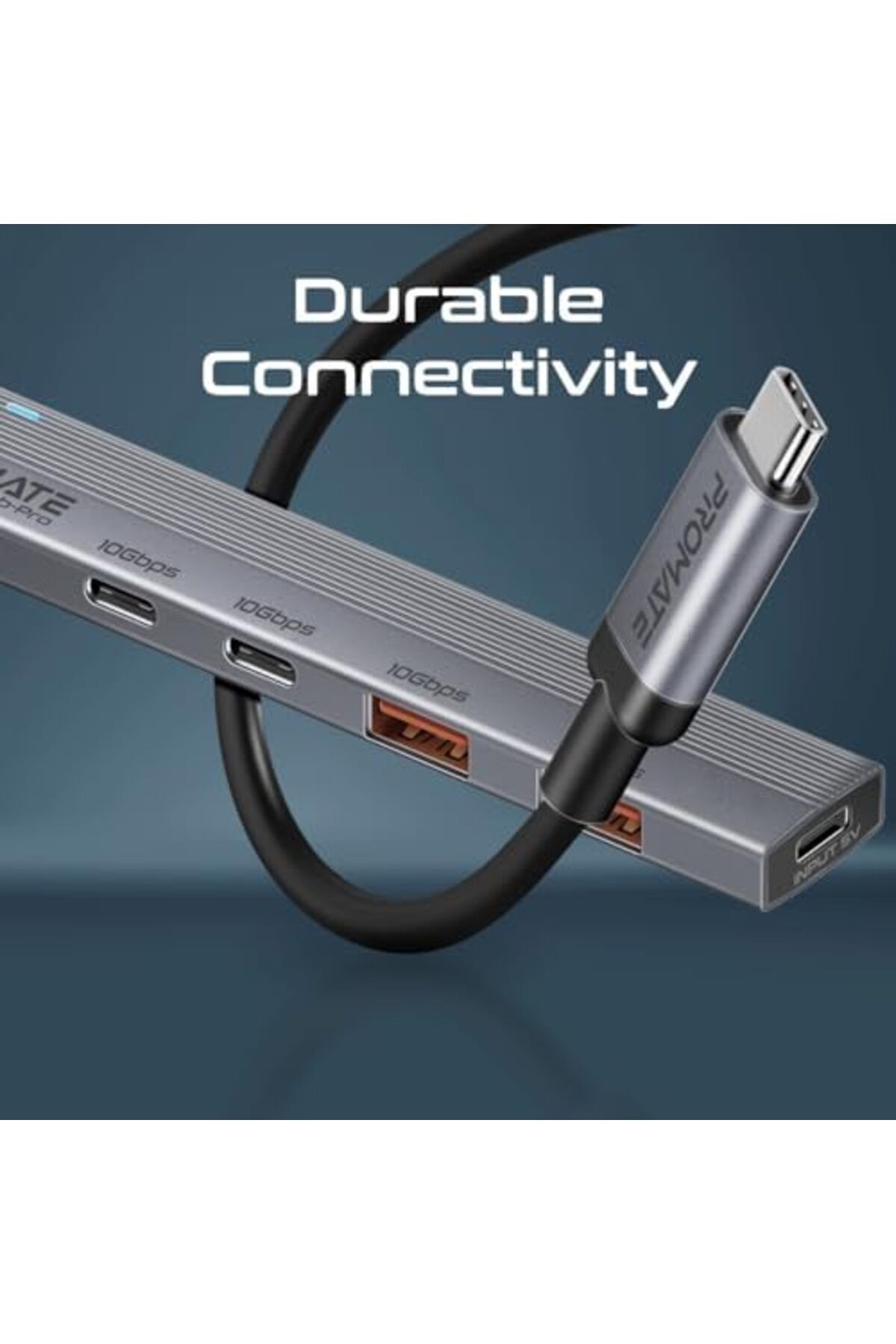 Promate-4-in-1 Multi-Display Hub With Dual USB-A and USB-C Ports 7