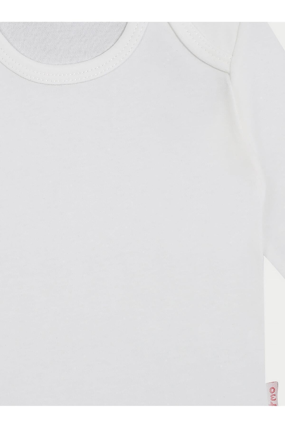 vitmo 5'li Bebek Uzun Kollu %100 Doğal Pamuk Çıtçıtlı Body Zıbın fotoğrafı 3 (önizleme)