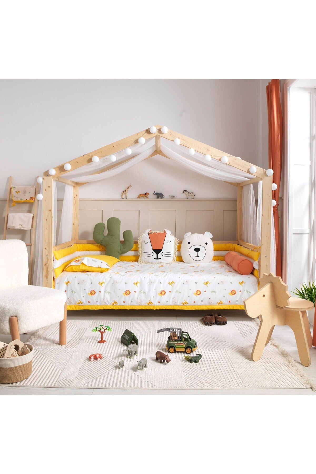 SOFT BABY TEKSTİL Safari Katkat Montessori Uyku Seti