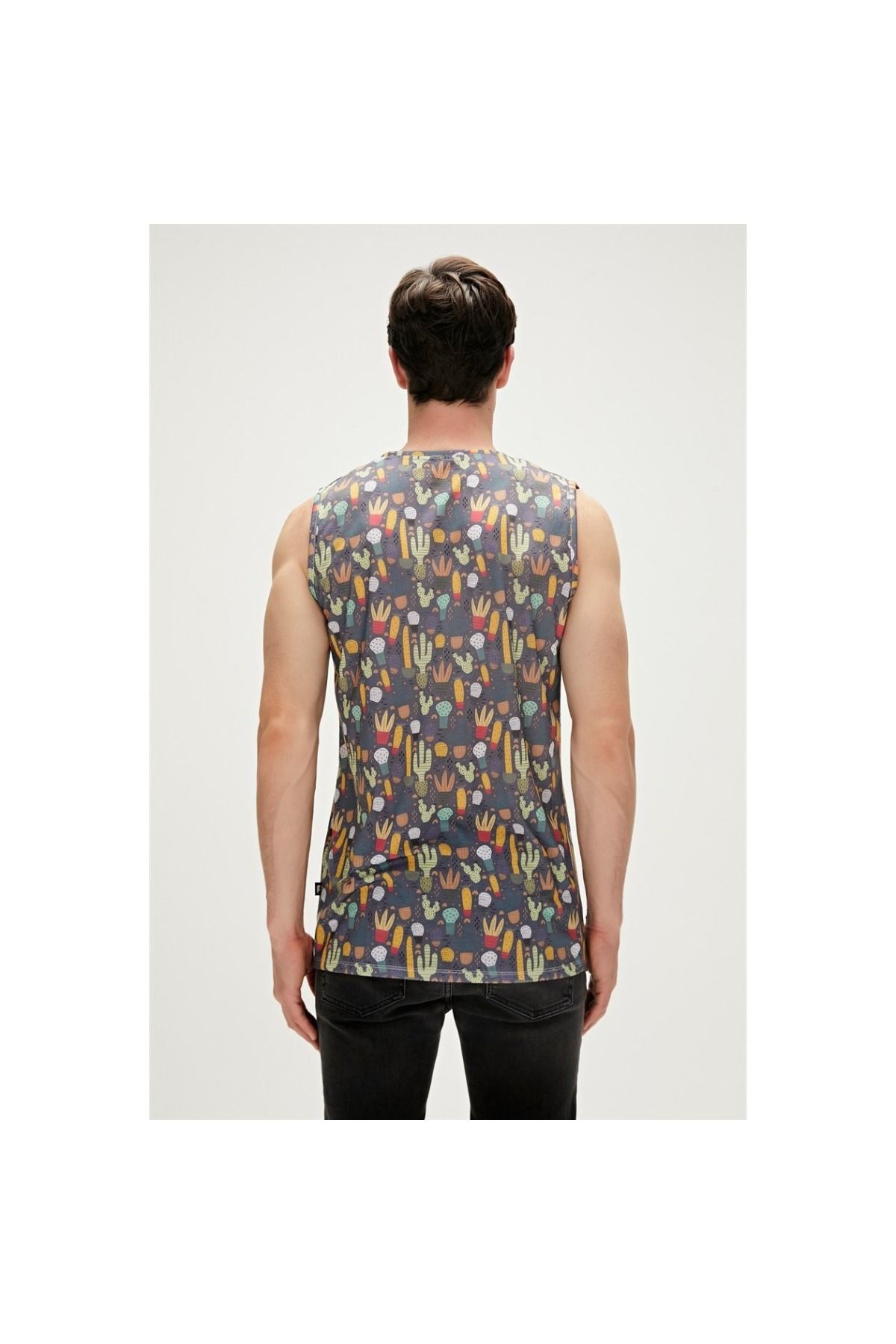 Bad Bear-Areole Tank-top Anthracite Cinnamon Patterned Men's Undershirt 3