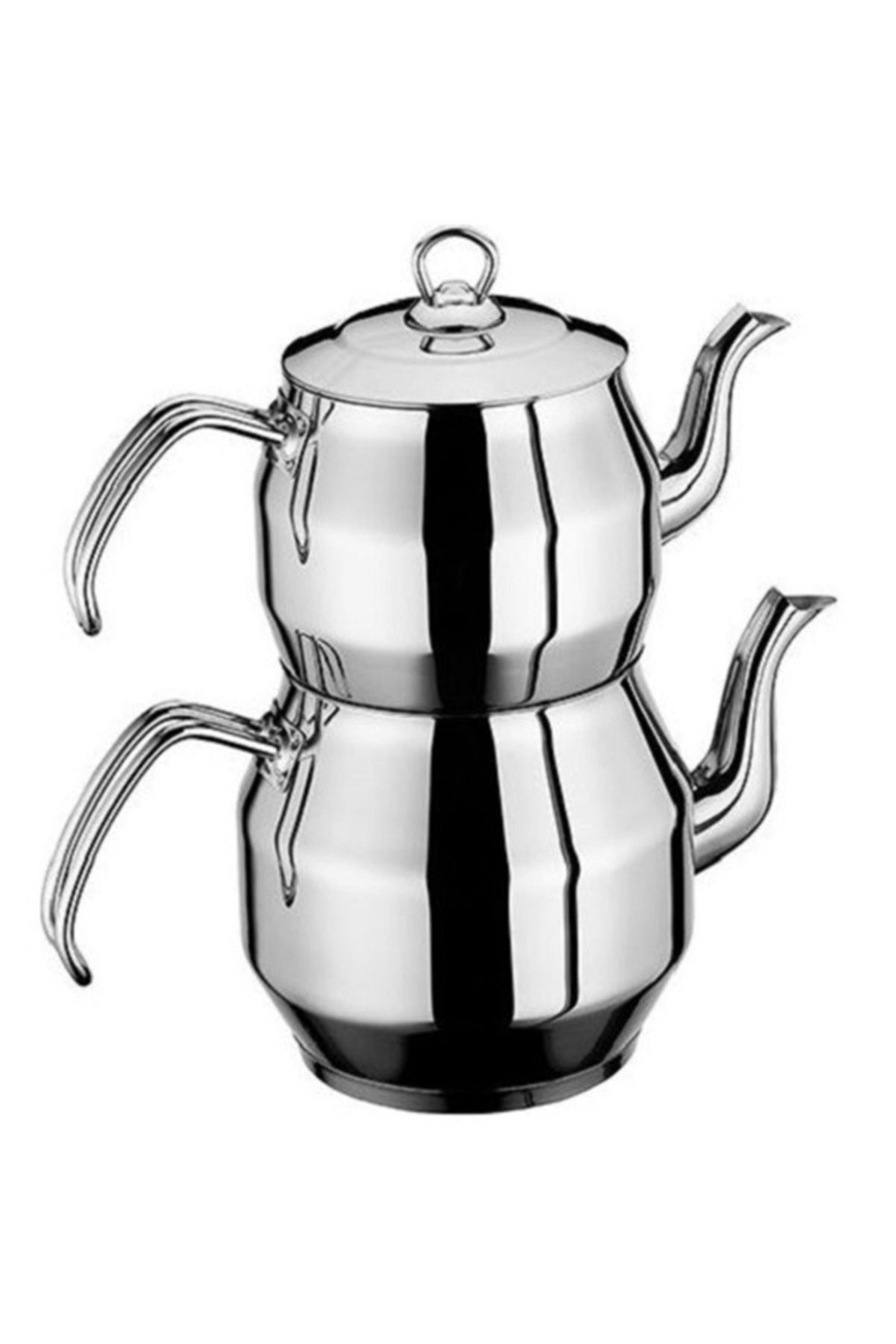 İnter-Çelik Köşem Model Simple Family Size Teapot Set 4