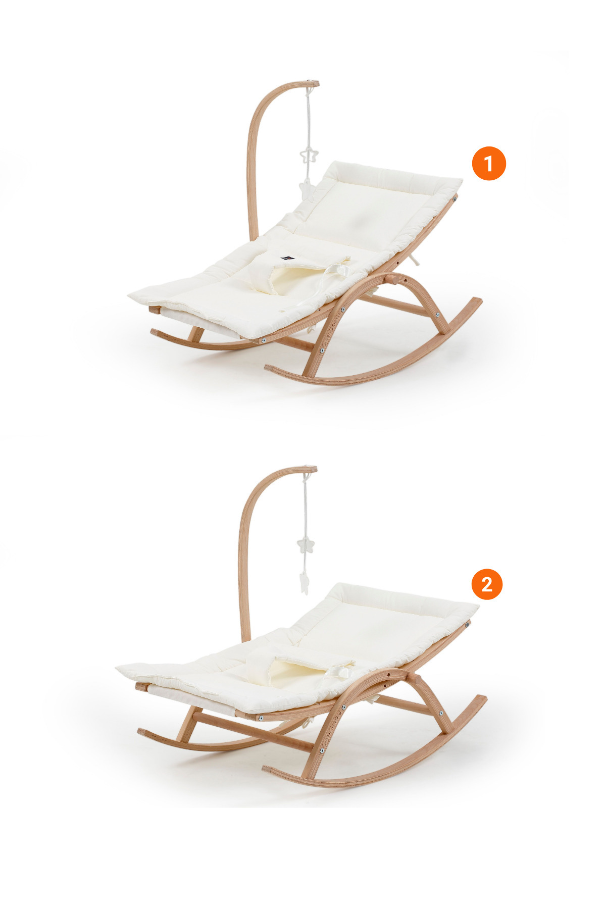 EGEBABY Doğal Ahşap Hug 2 Kademeli Doğal Sallanan Ana Kucağı Krem fotoğrafı 3 (önizleme)