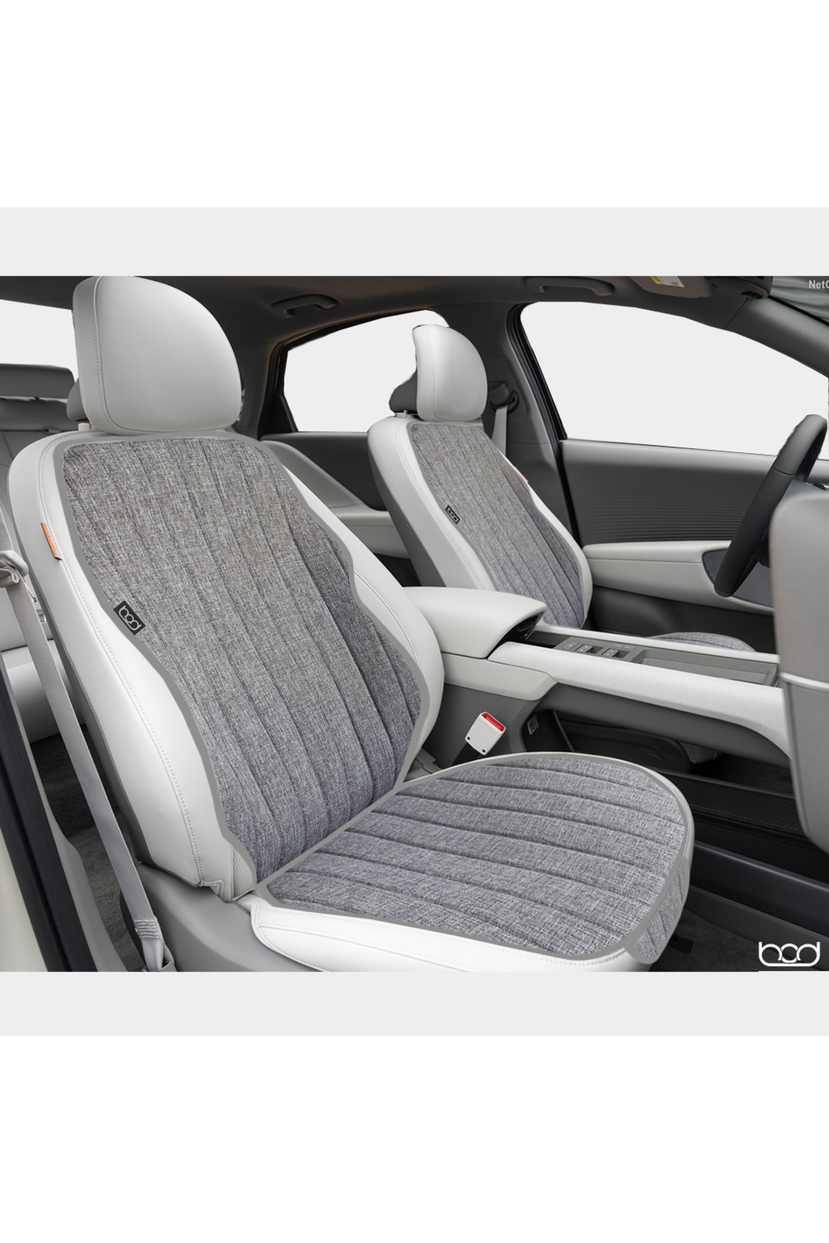 Bod Nysa Serisi Keten Oto Koltuk Koruyucu Minder Ön Arka Set Gri fotoğrafı 2 (önizleme)